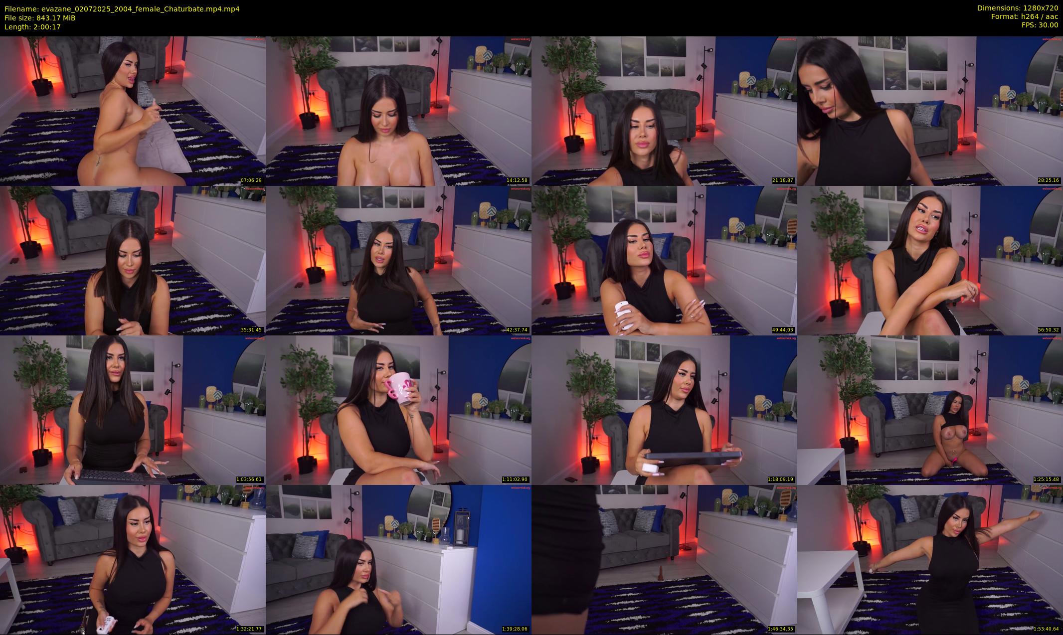 evazane — 121 minute Chaturbate female cam show recording, 720p, Jul 2, 2025