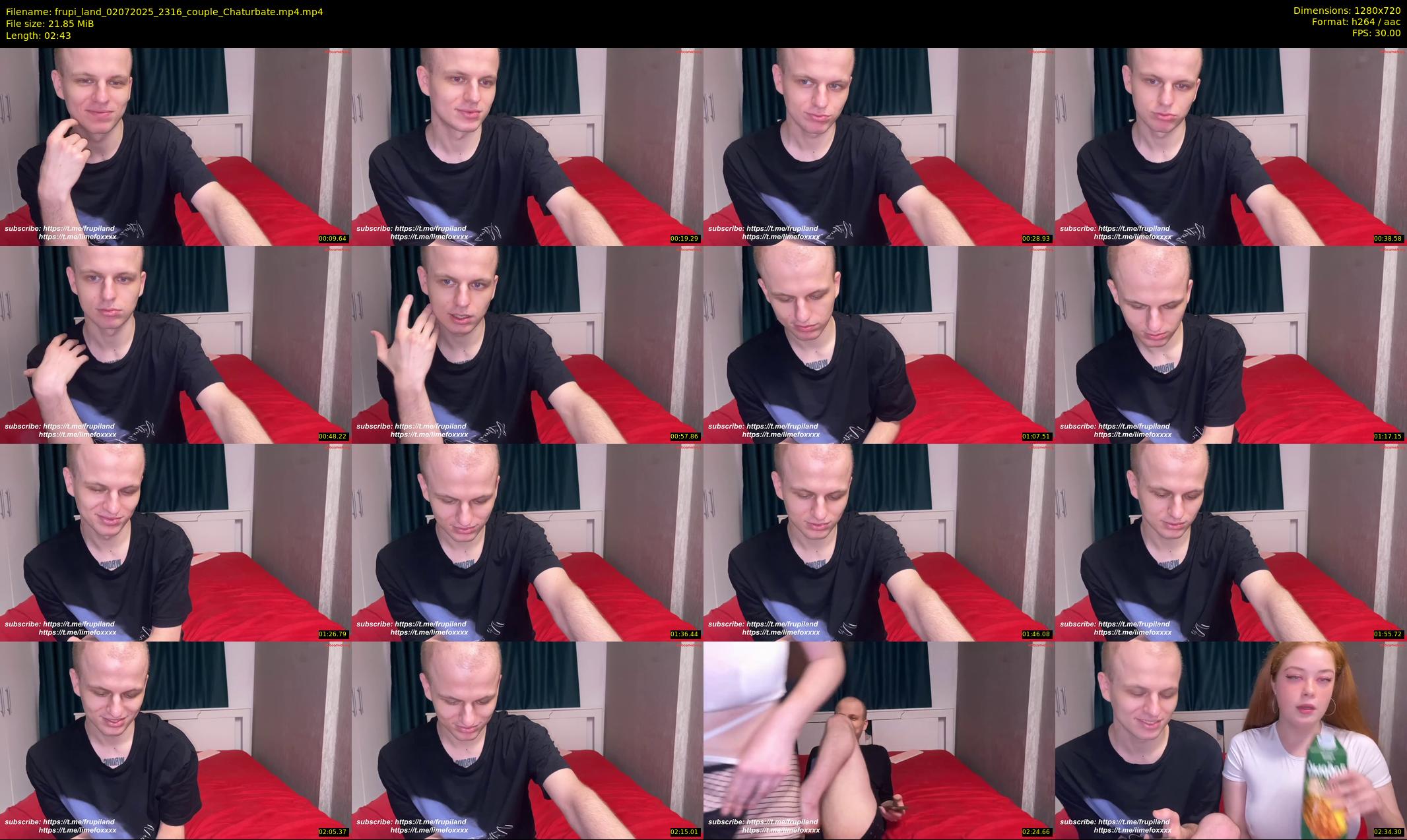 frupi_land — 3 minute Chaturbate couple cam show recording, 720p, Jul 2, 2025