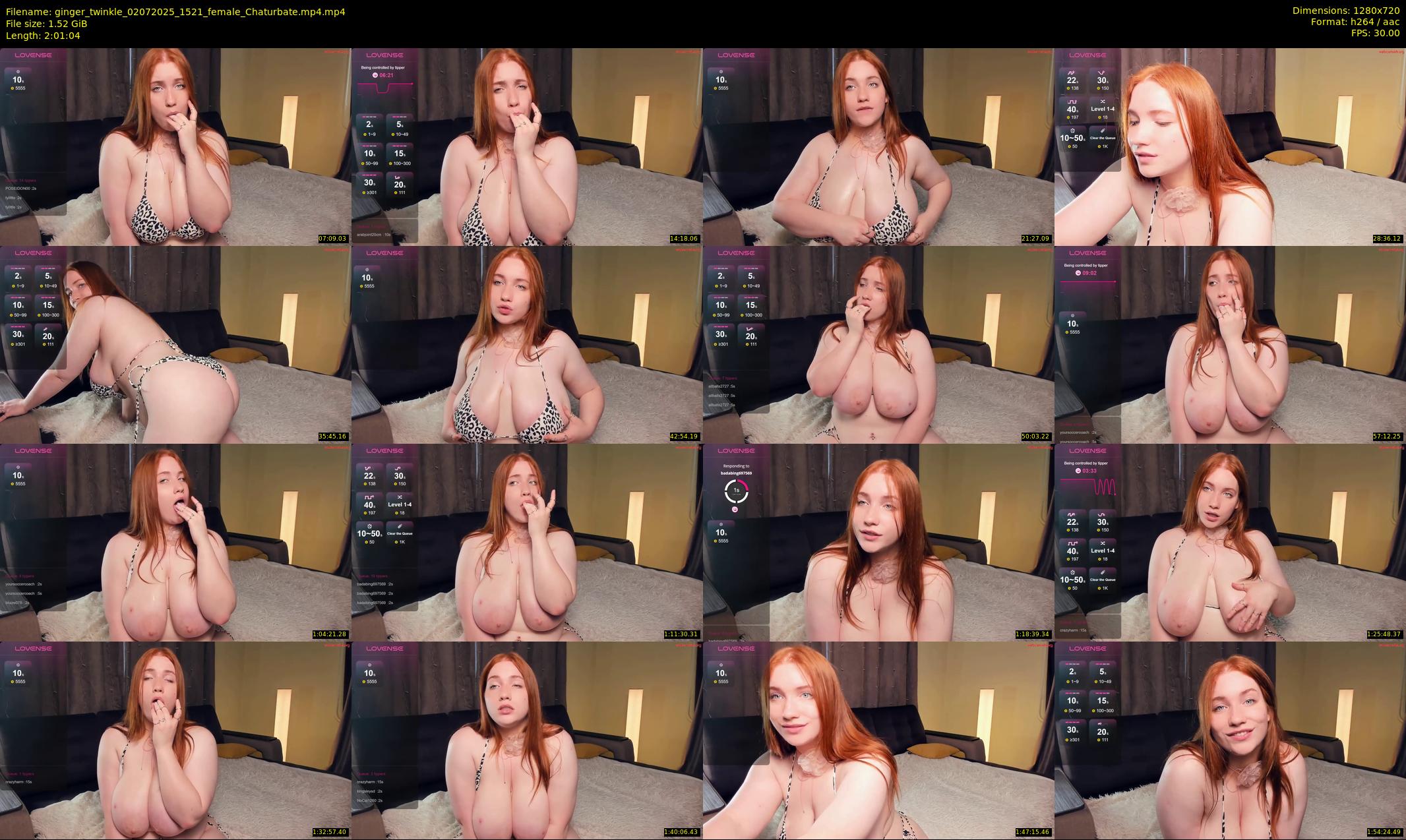 ginger_twinkle — 122 minute Chaturbate female cam show recording, 720p, Jul 2, 2025