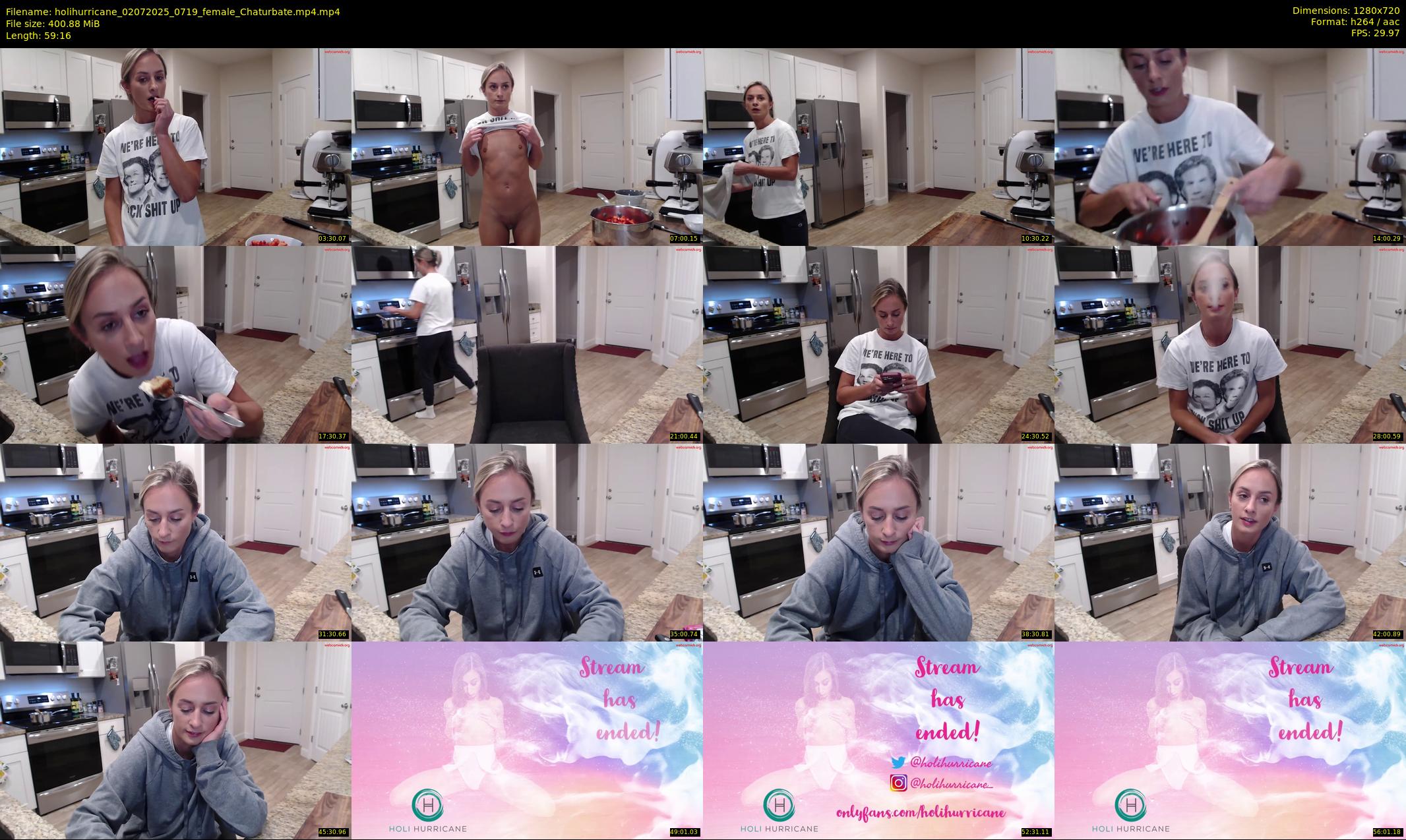 holihurricane — 60 minute Chaturbate female cam show recording, 720p, Jul 2, 2025
