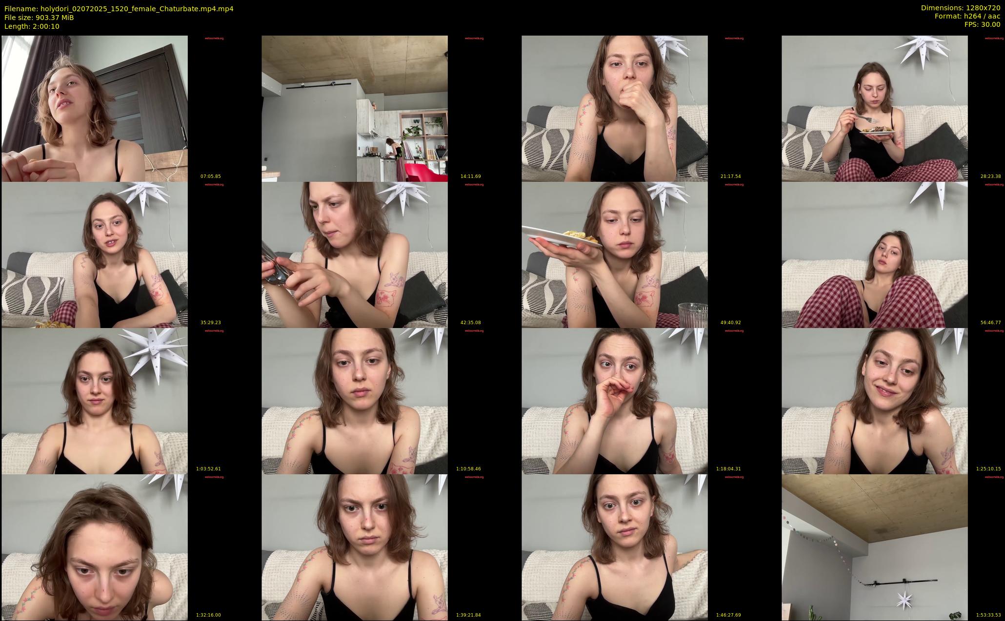 holydori — 121 minute Chaturbate female cam show recording, 720p, Jul 2, 2025