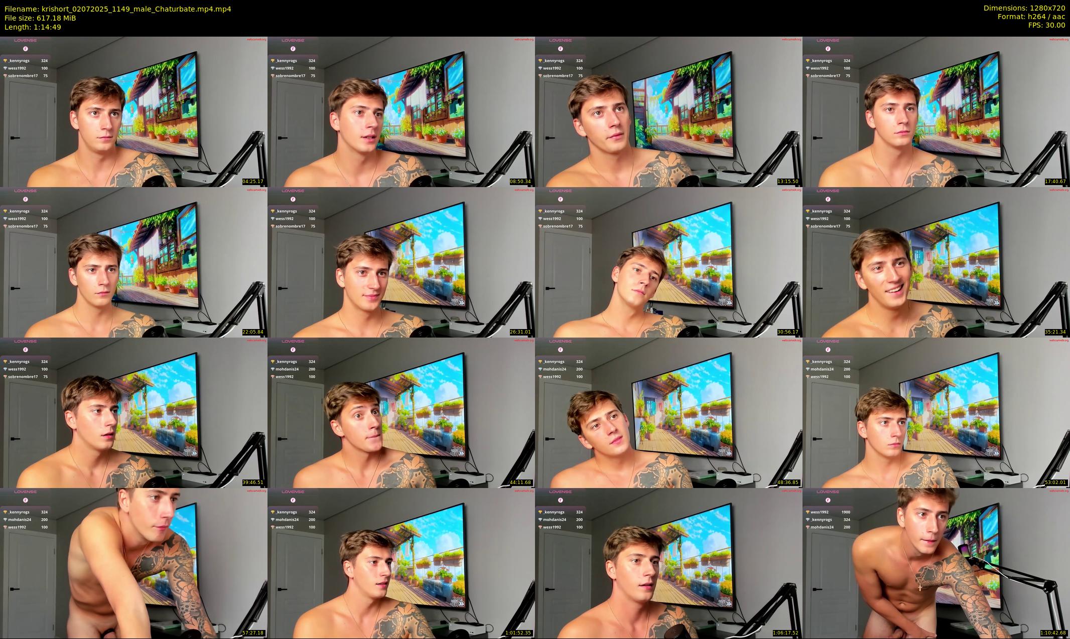 krishort — 75 minute Chaturbate male cam show recording, 720p, Jul 2, 2025