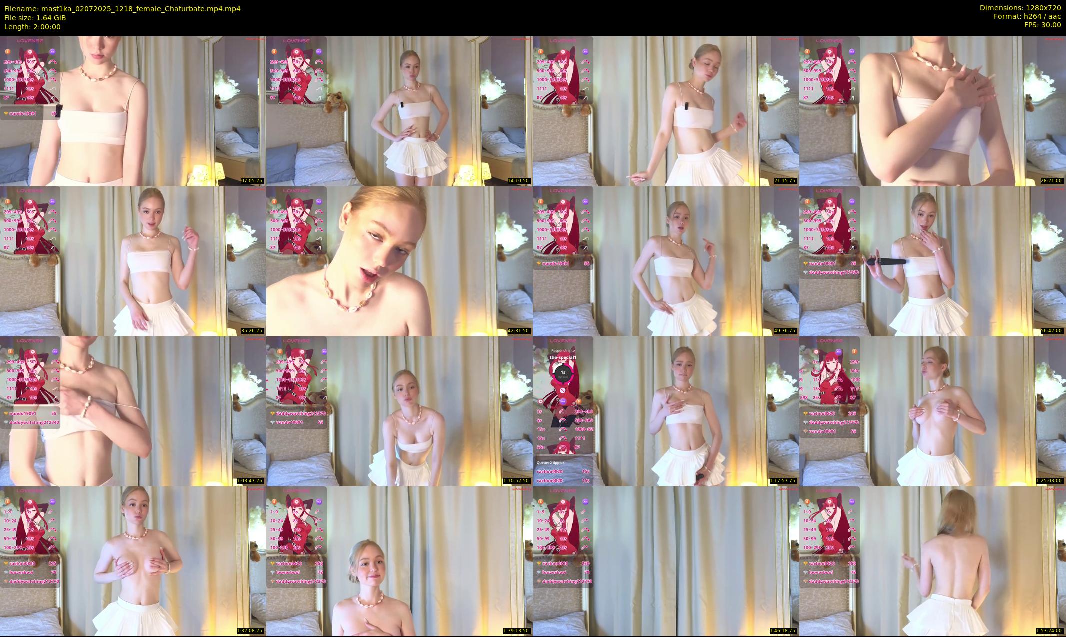mast1ka — 120 minute Chaturbate female cam show recording, 720p, Jul 2, 2025