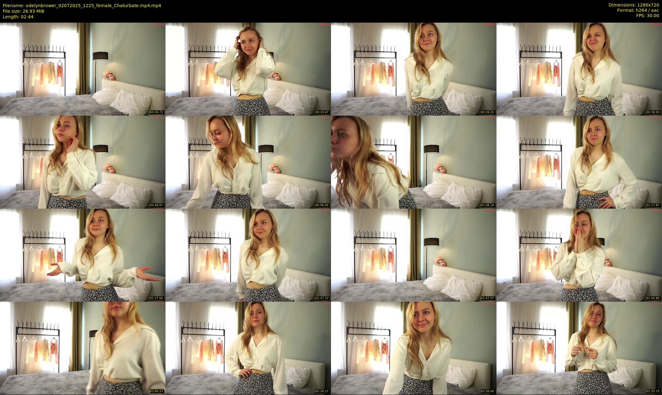 odelynbrower — 3 minute Chaturbate female cam show recording, 720p, Jul 2, 2025