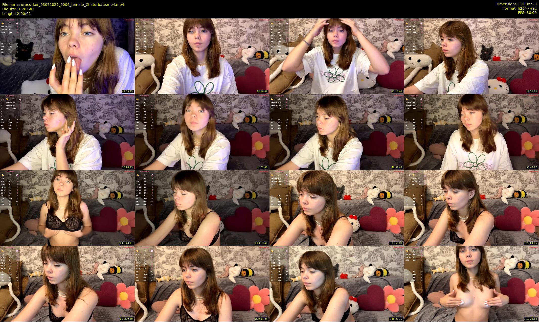 oracorker — 121 minute Chaturbate female cam show recording, 720p, Jul 3, 2025