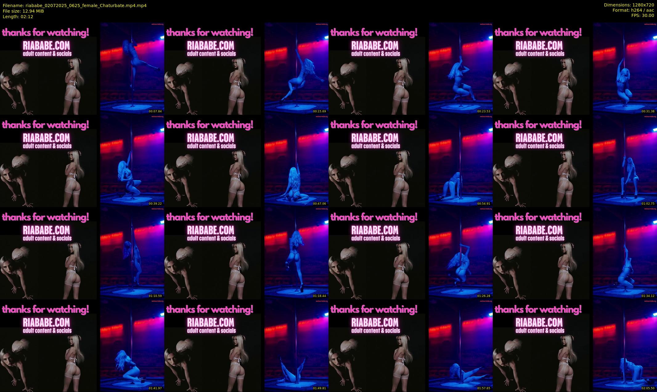 riababe — 3 minute Chaturbate female cam show recording, 720p, Jul 2, 2025