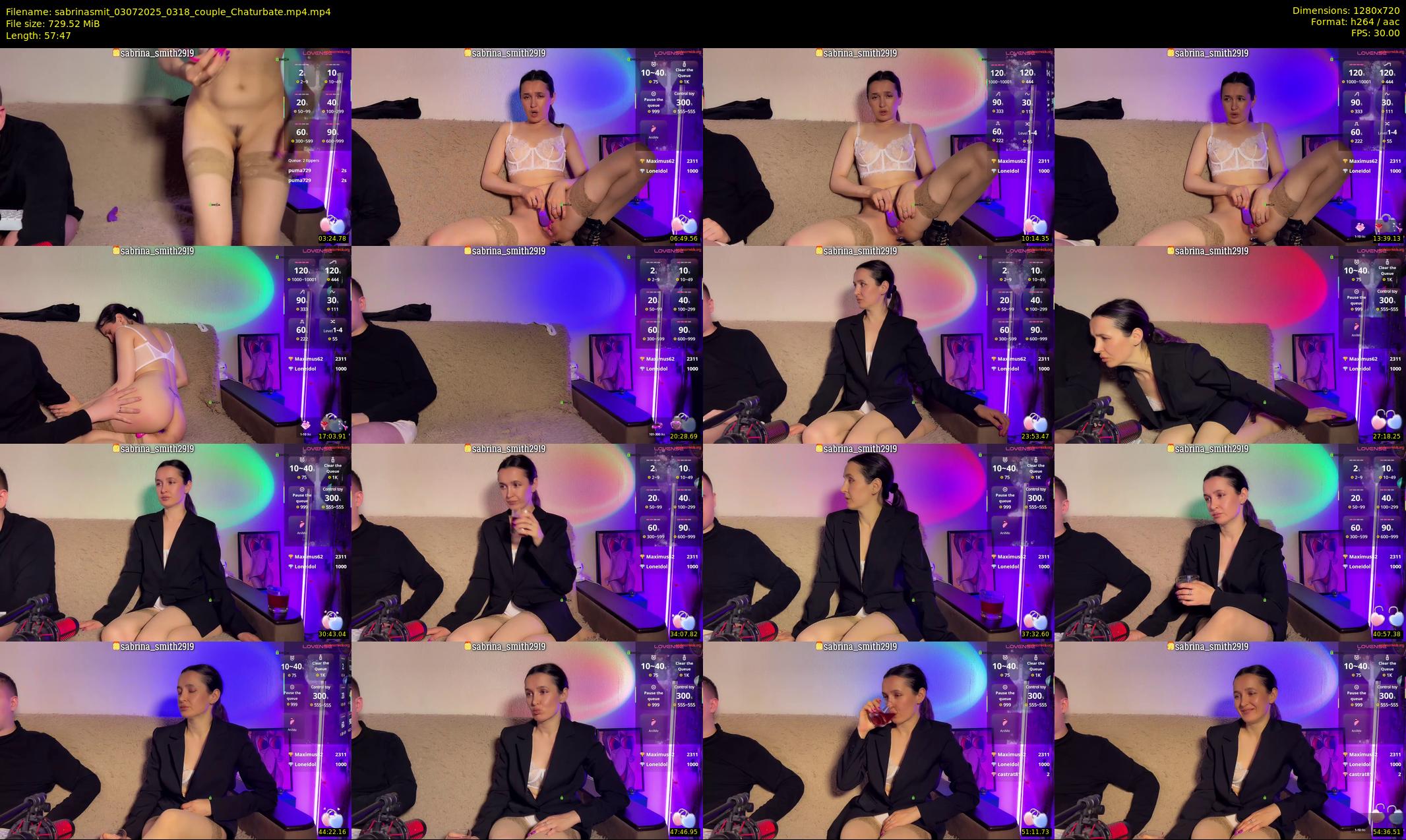 sabrinasmit — 58 minute Chaturbate couple cam show recording, 720p, Jul 3, 2025