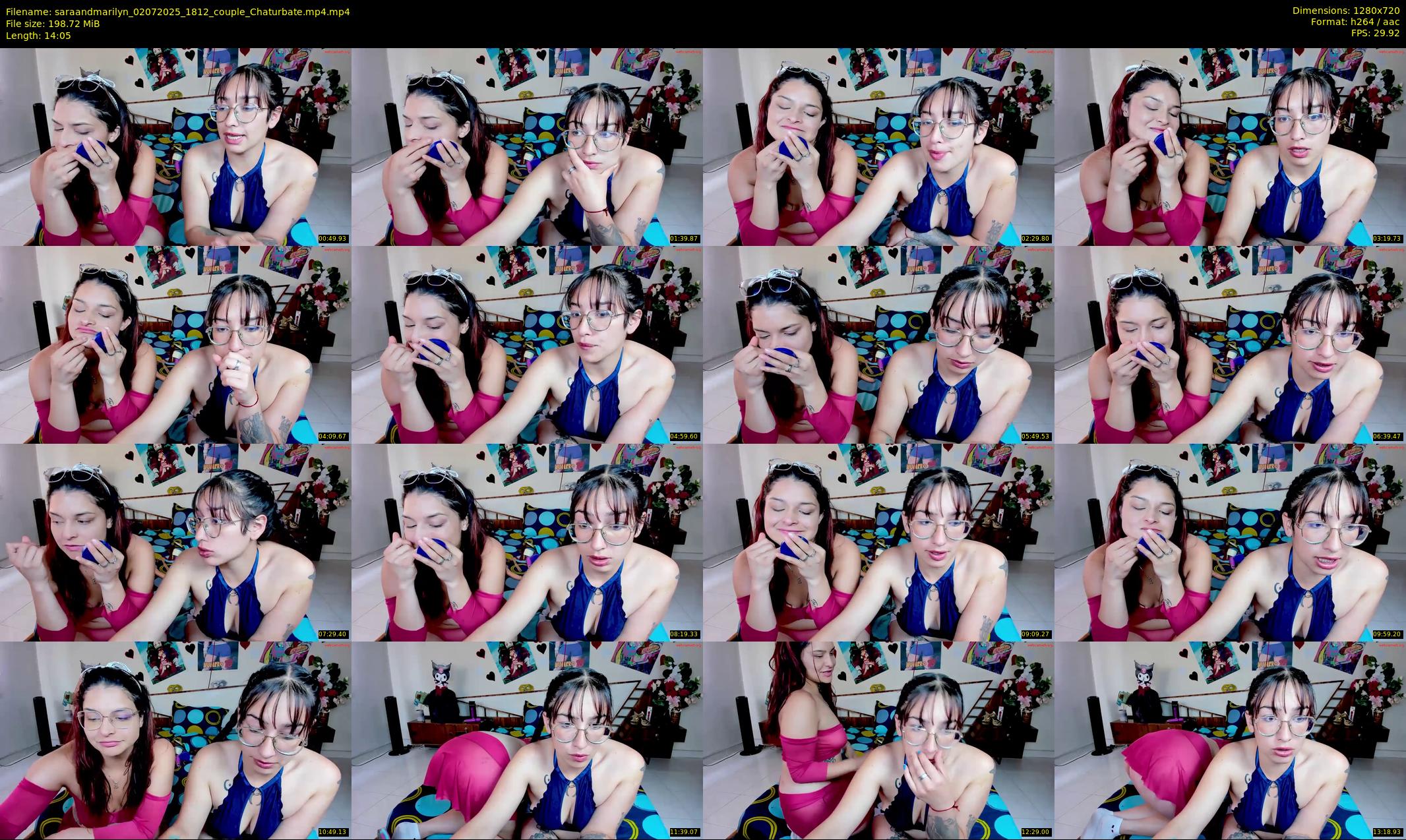 saraandmarilyn — 15 minute Chaturbate couple cam show recording, 720p, Jul 2, 2025