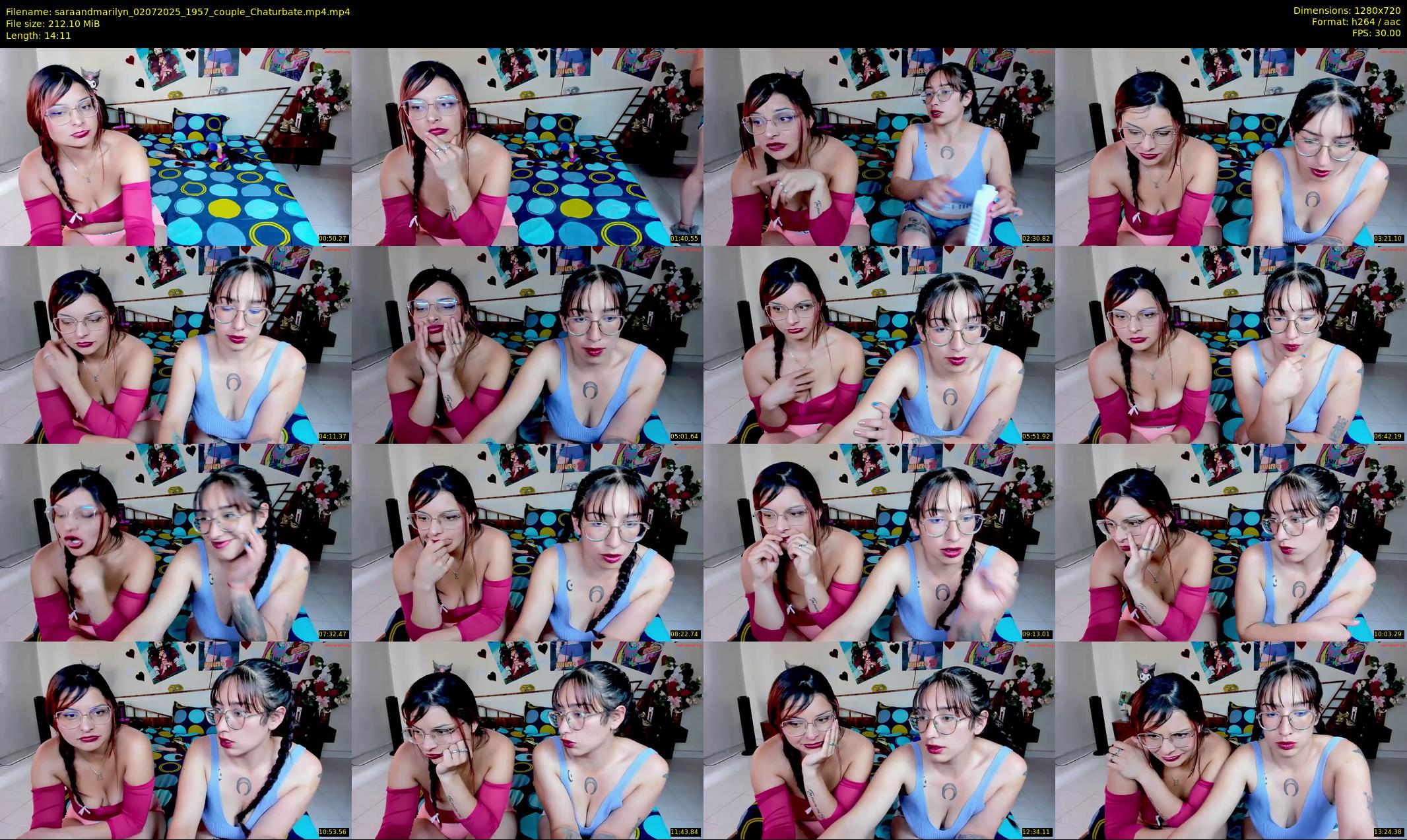 saraandmarilyn — 15 minute Chaturbate couple cam show recording, 720p, Jul 2, 2025