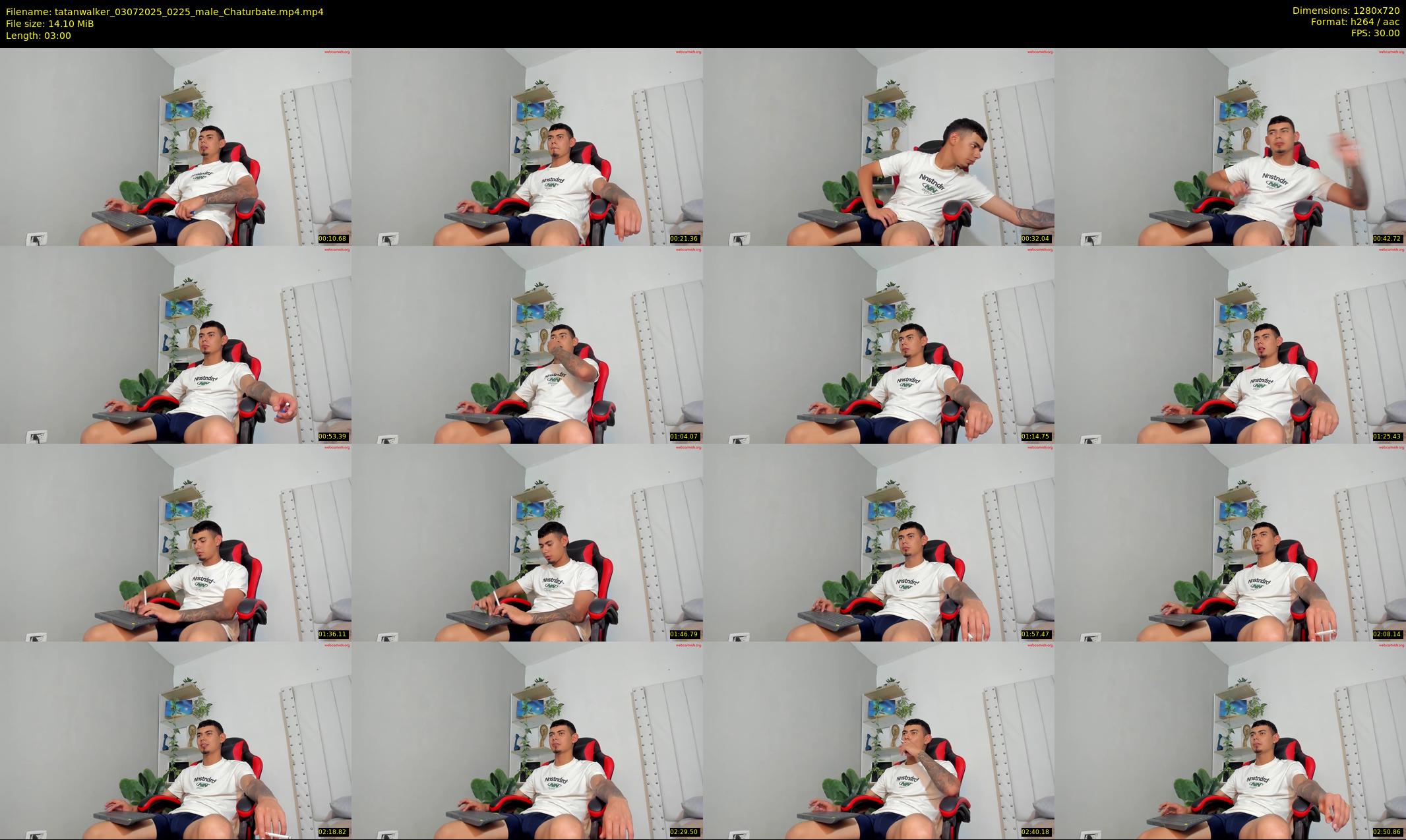 tatanwalker — 3 minute Chaturbate male cam show recording, 720p, Jul 3, 2025