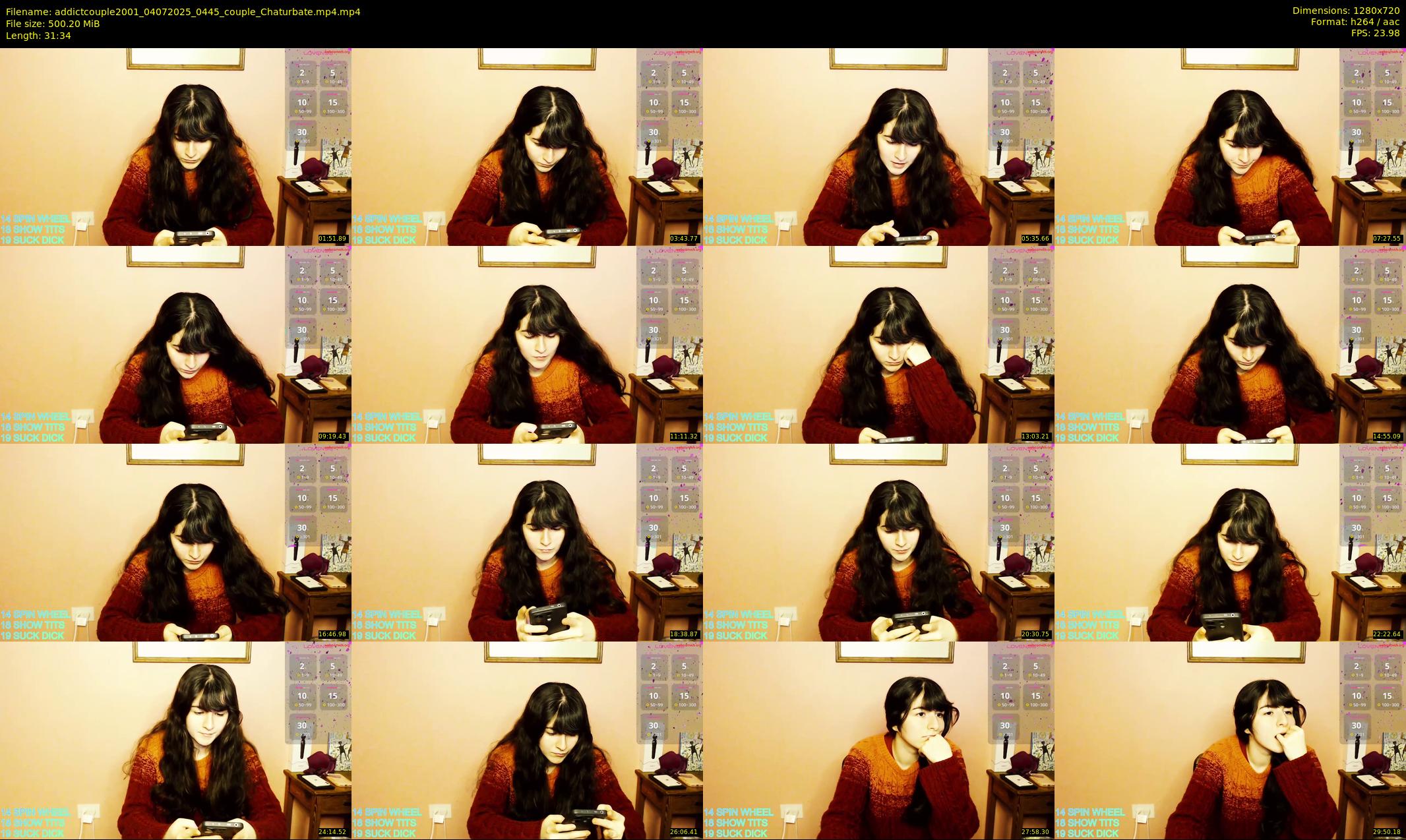 addictcouple2001 — 32 minute Chaturbate couple cam show recording, 720p, Jul 4, 2025