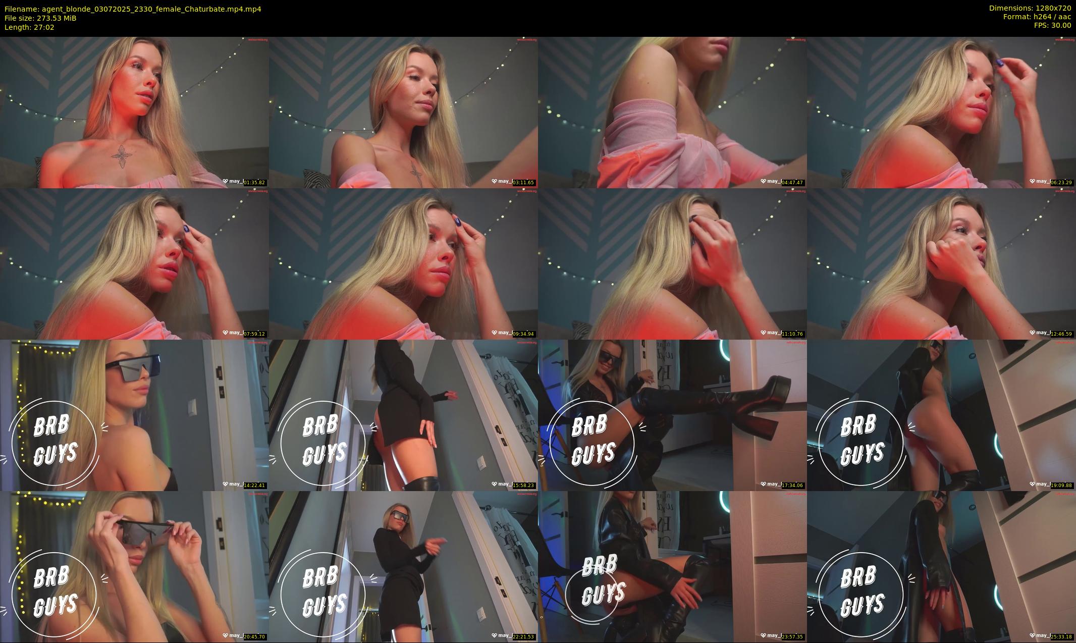 agent_blonde — 28 minute Chaturbate female cam show recording, 720p, Jul 3, 2025