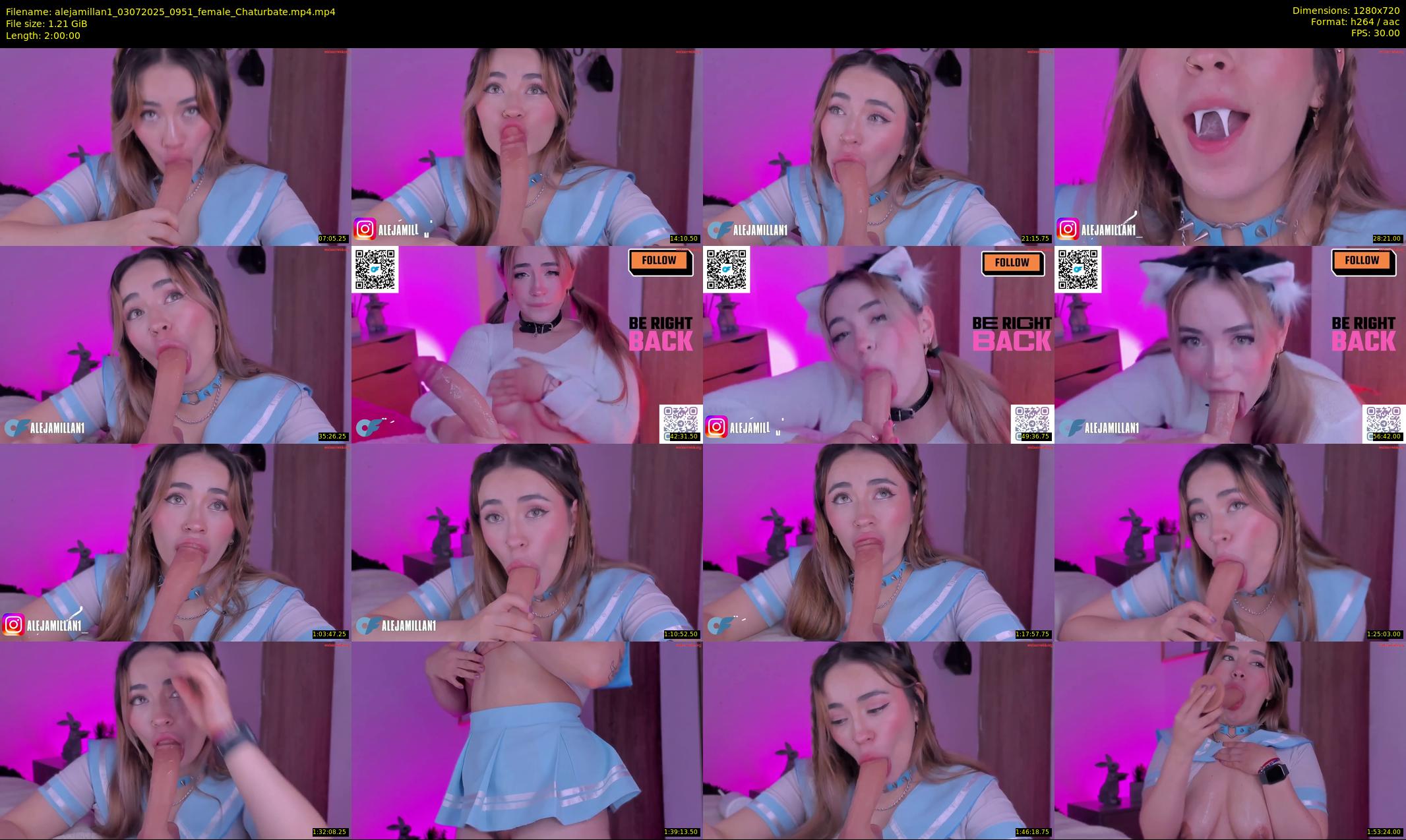 alejamillan1 — 120 minute Chaturbate female cam show recording, 720p, Jul 3, 2025