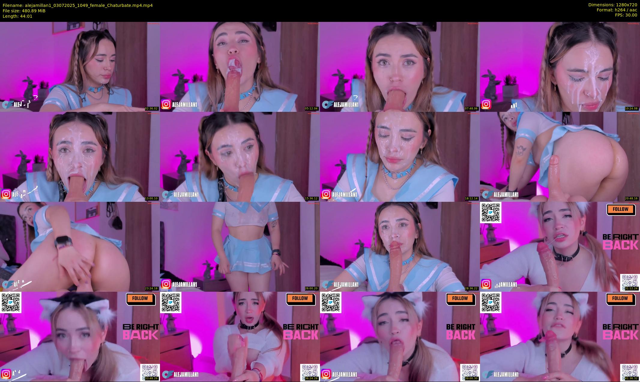 alejamillan1 — 45 minute Chaturbate female cam show recording, 720p, Jul 3, 2025