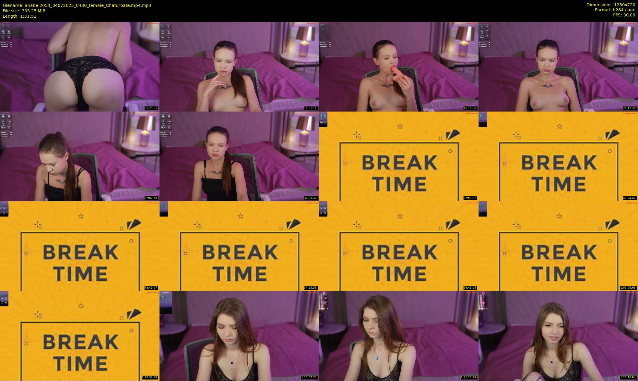 anabel2054 — 92 minute Chaturbate female cam show recording, 720p, Jul 4, 2025
