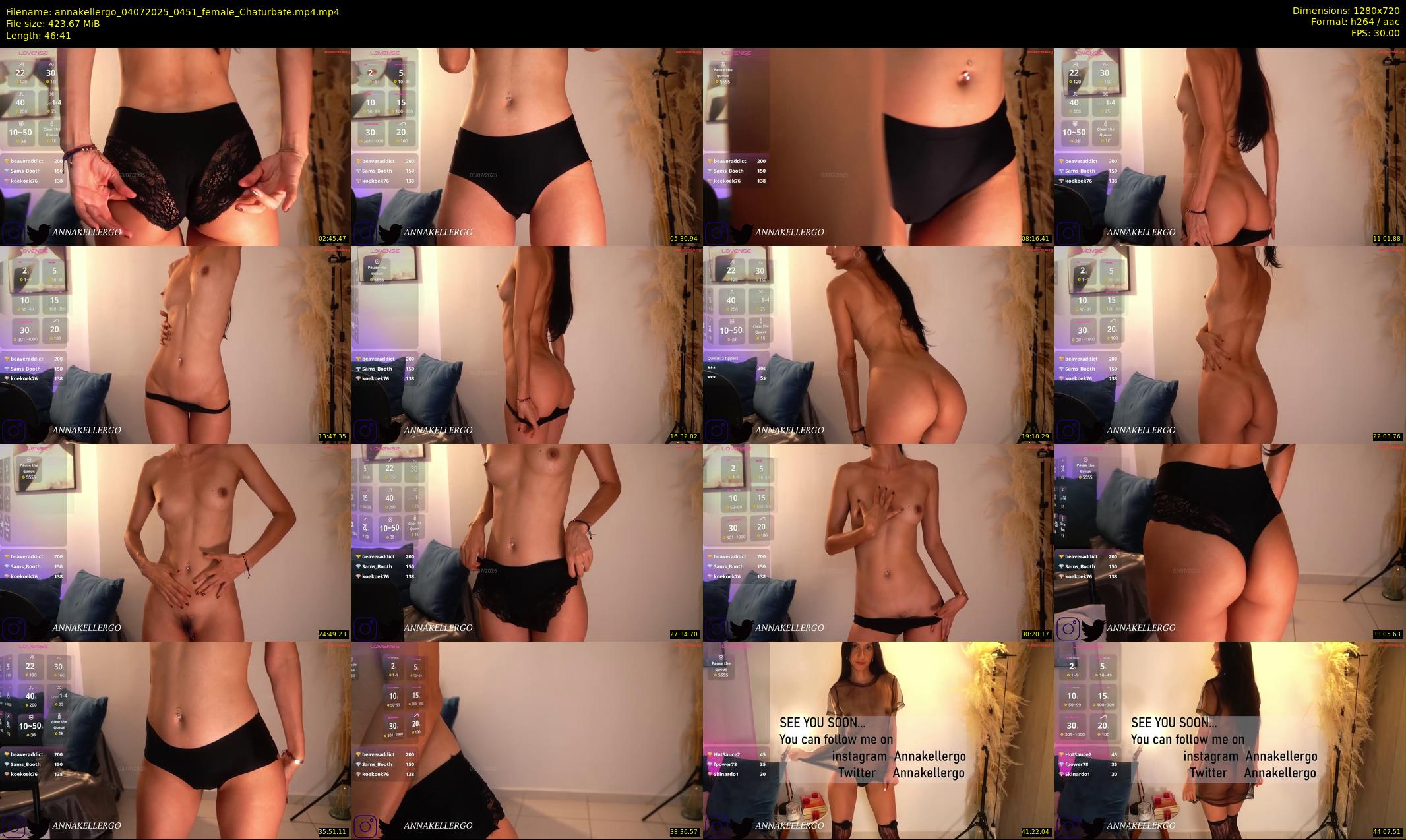 annakellergo — 47 minute Chaturbate female cam show recording, 720p, Jul 4, 2025