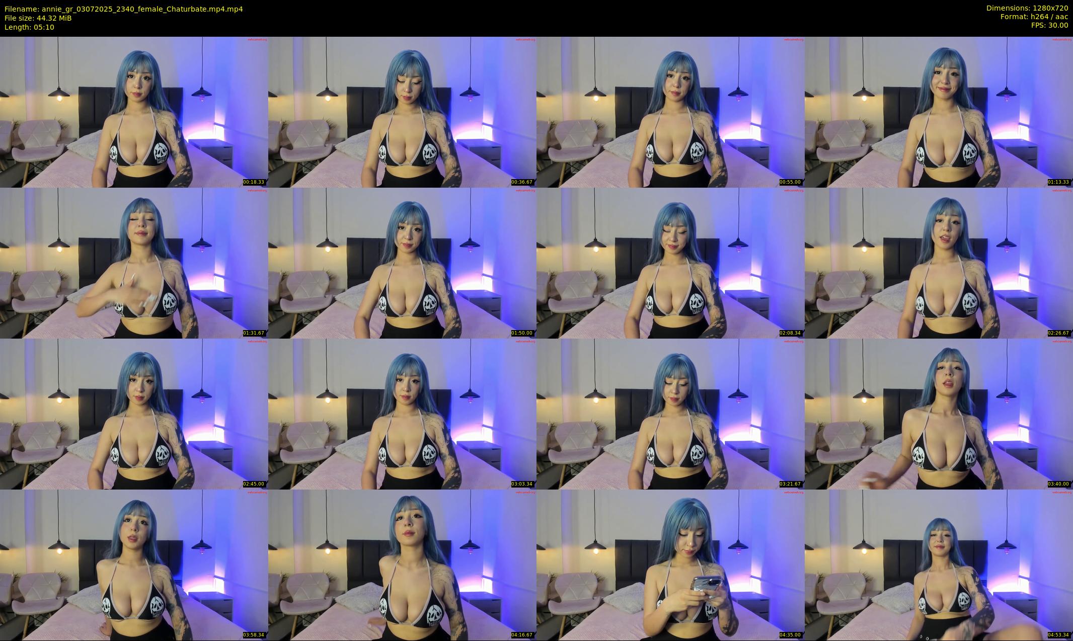 annie_gr — 6 minute Chaturbate female cam show recording, 720p, Jul 3, 2025