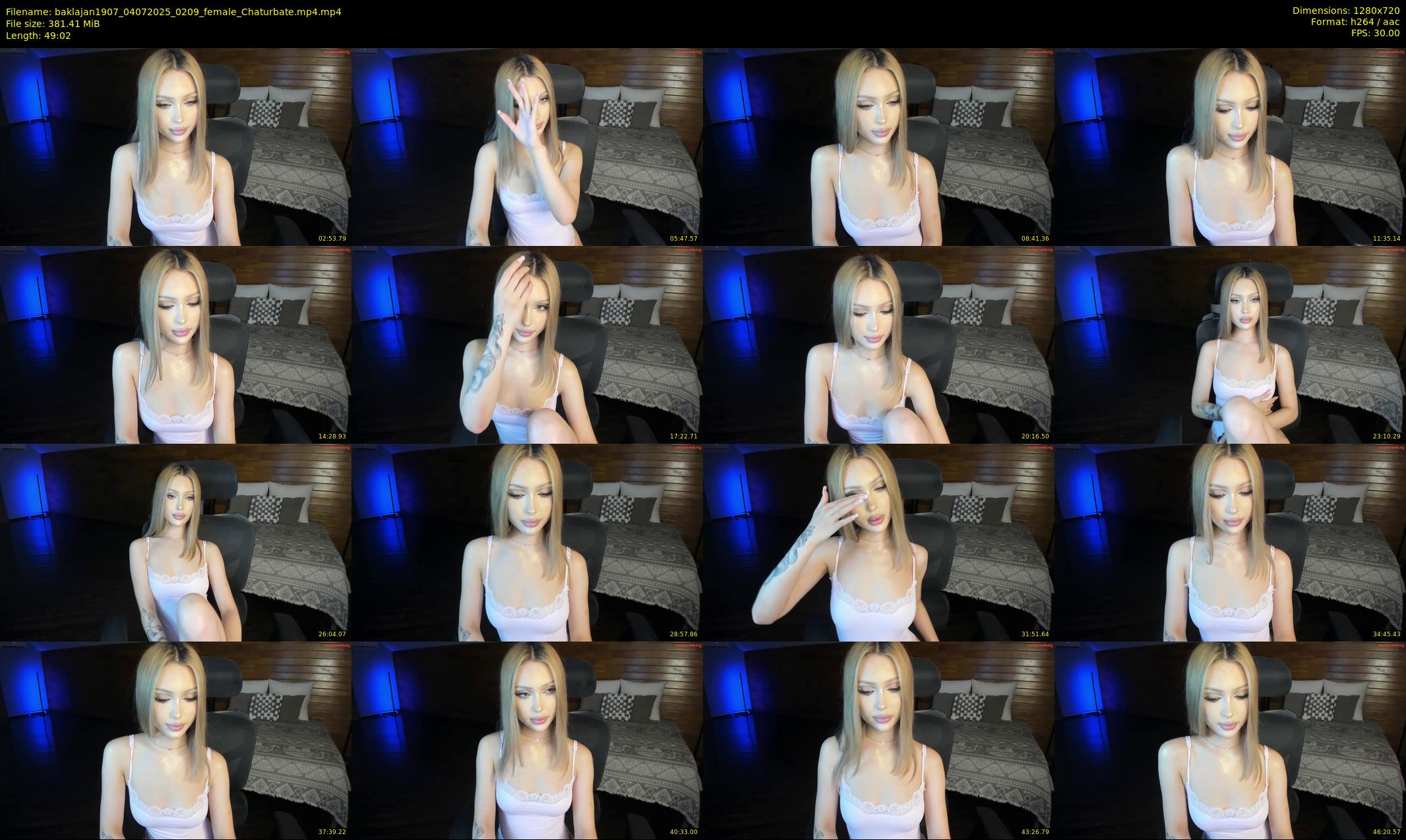 baklajan1907 — 50 minute Chaturbate female cam show recording, 720p, Jul 4, 2025