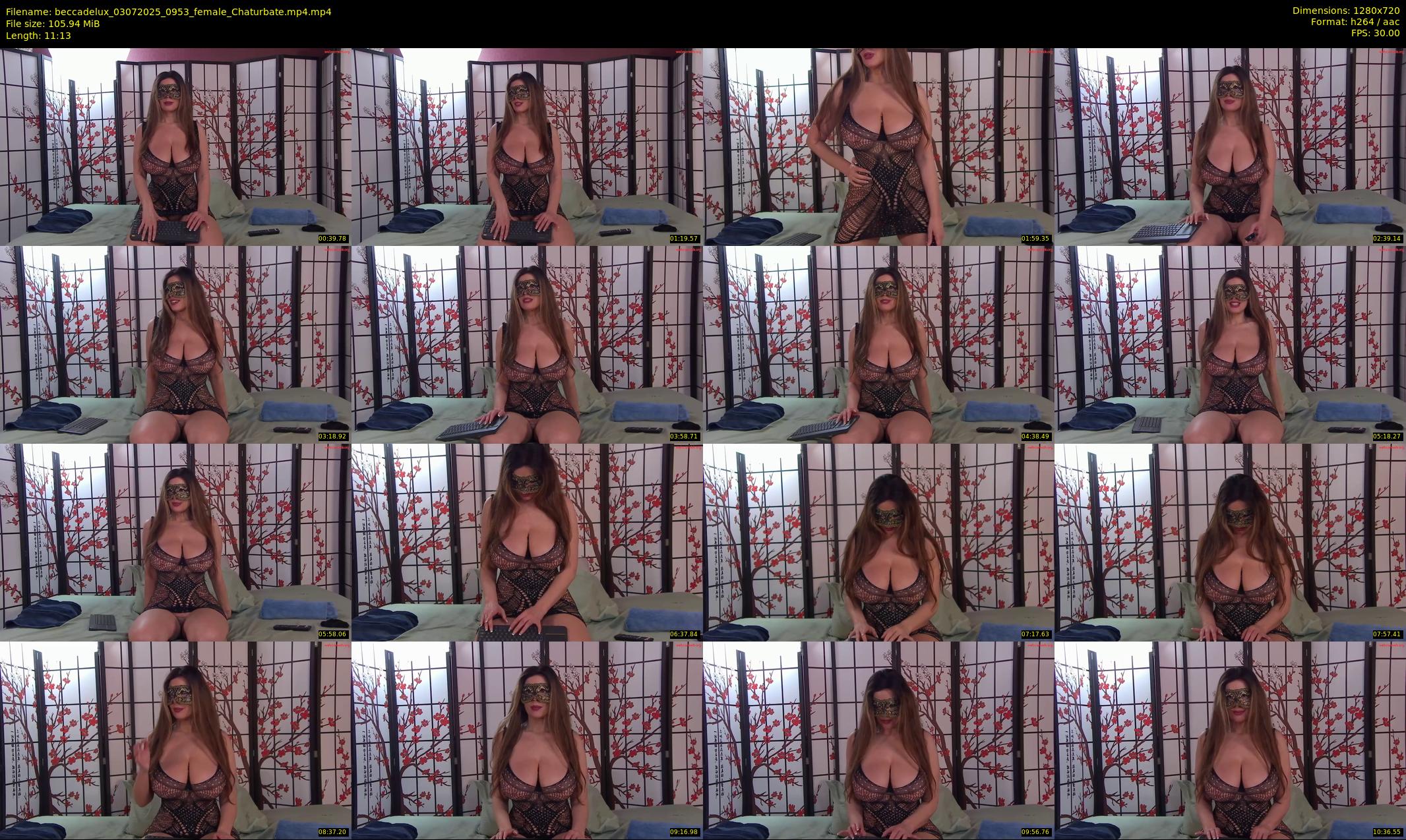 beccadelux — 12 minute Chaturbate female cam show recording, 720p, Jul 3, 2025
