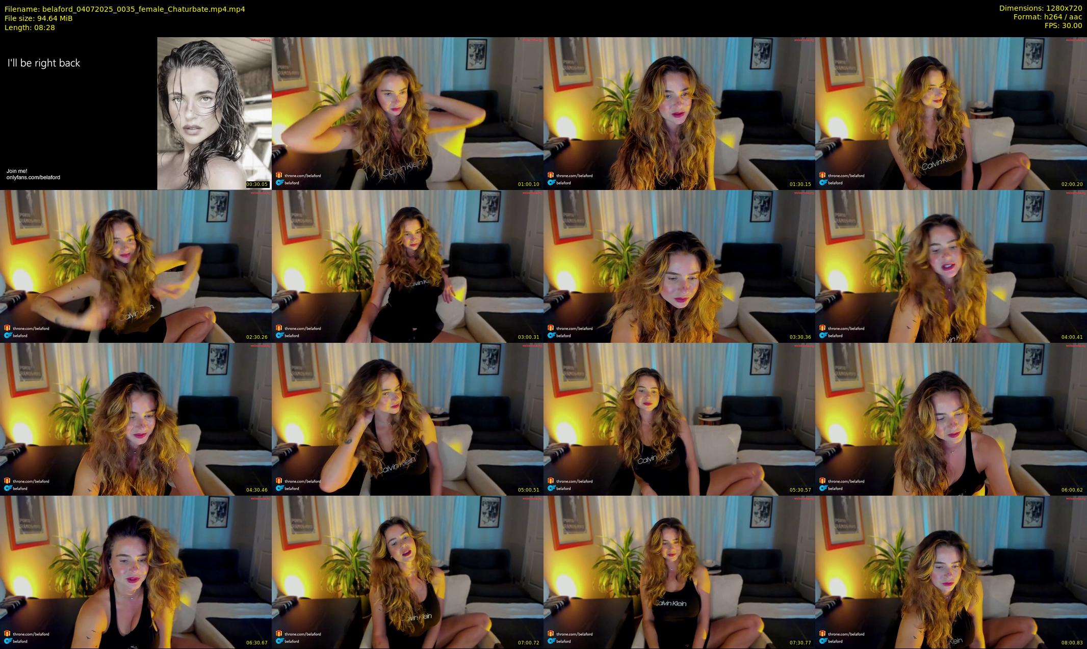 belaford — 9 minute Chaturbate female cam show recording, 720p, Jul 4, 2025