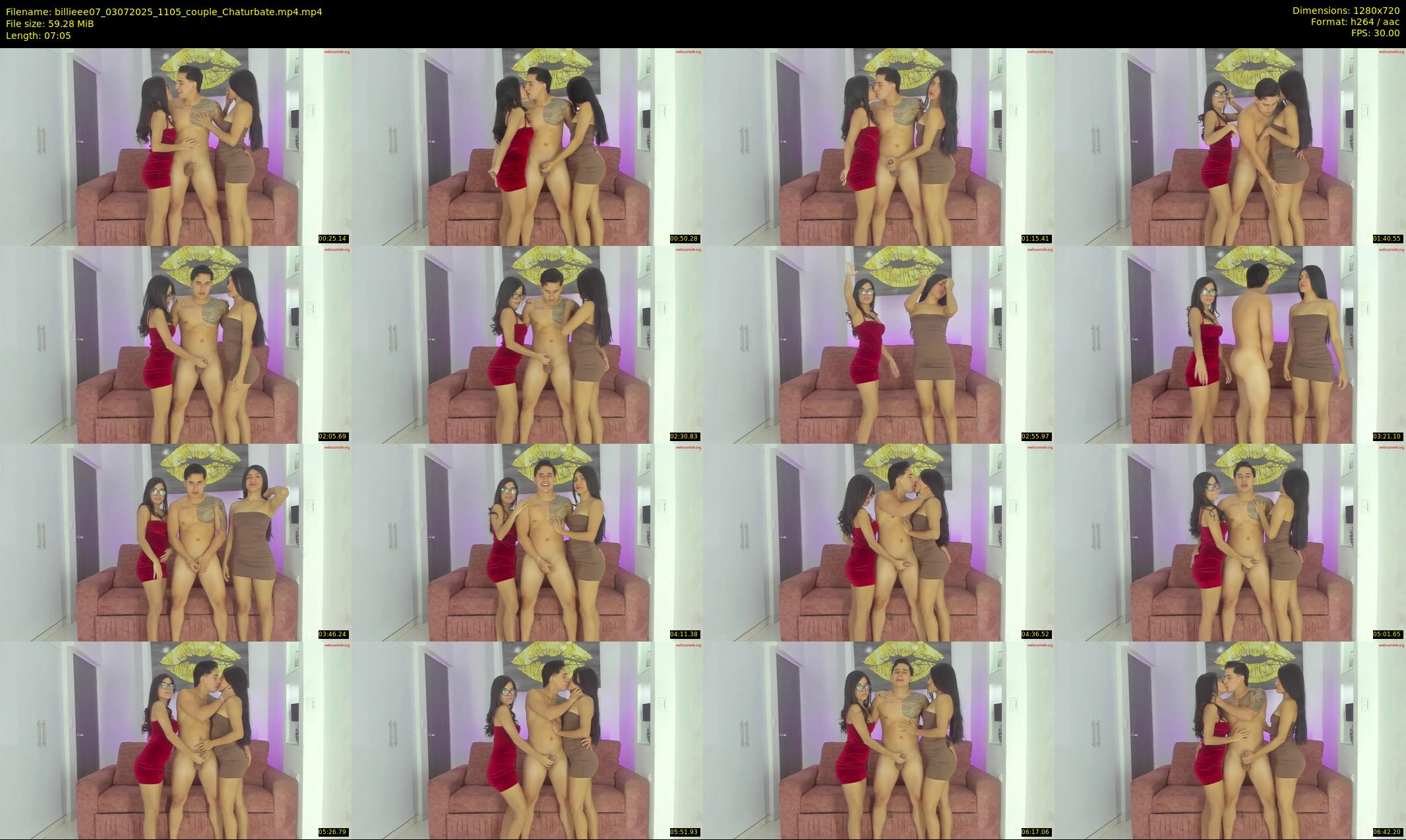 billieee07 — 8 minute Chaturbate couple cam show recording, 720p, Jul 3, 2025