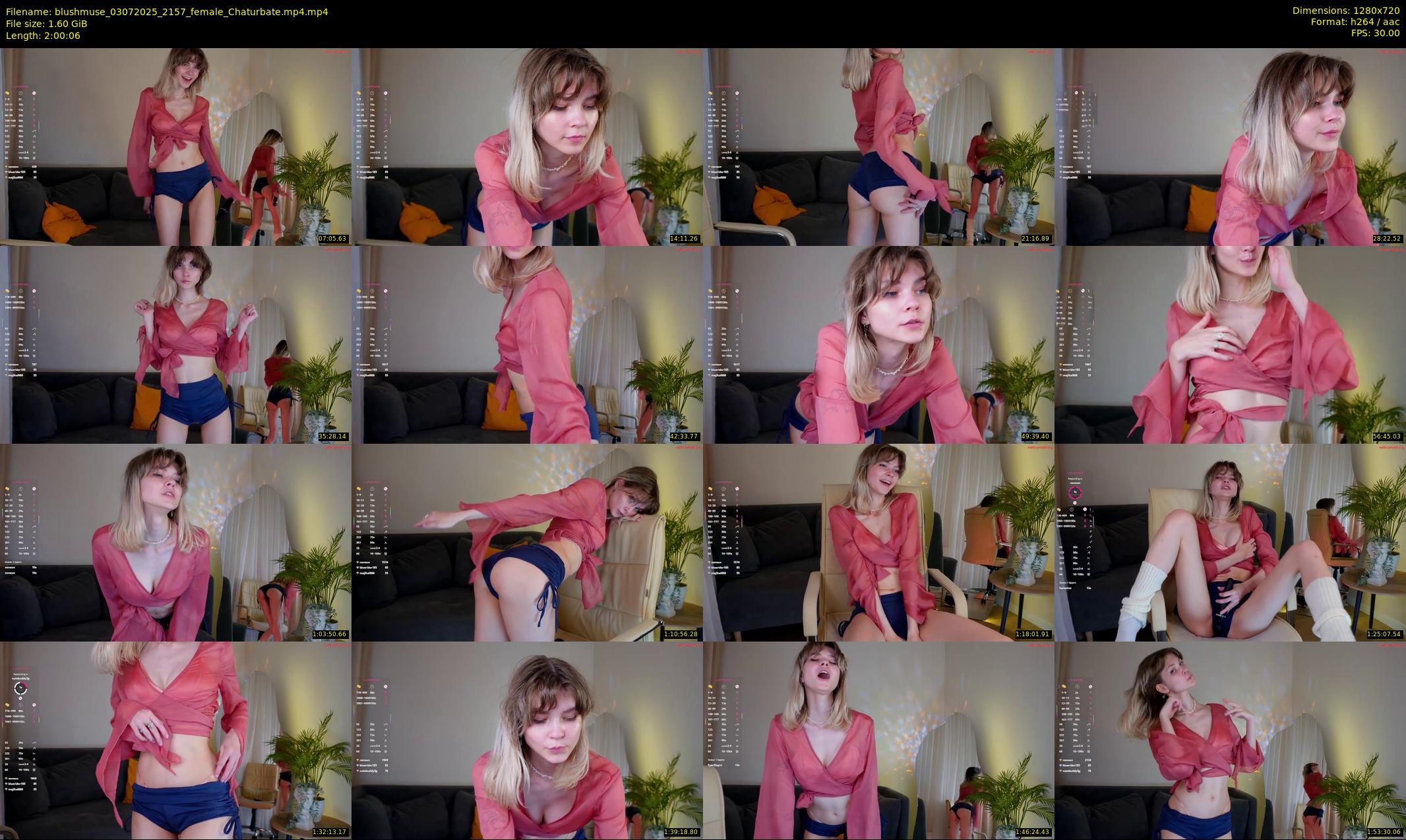 blushmuse — 121 minute Chaturbate female cam show recording, 720p, Jul 3, 2025