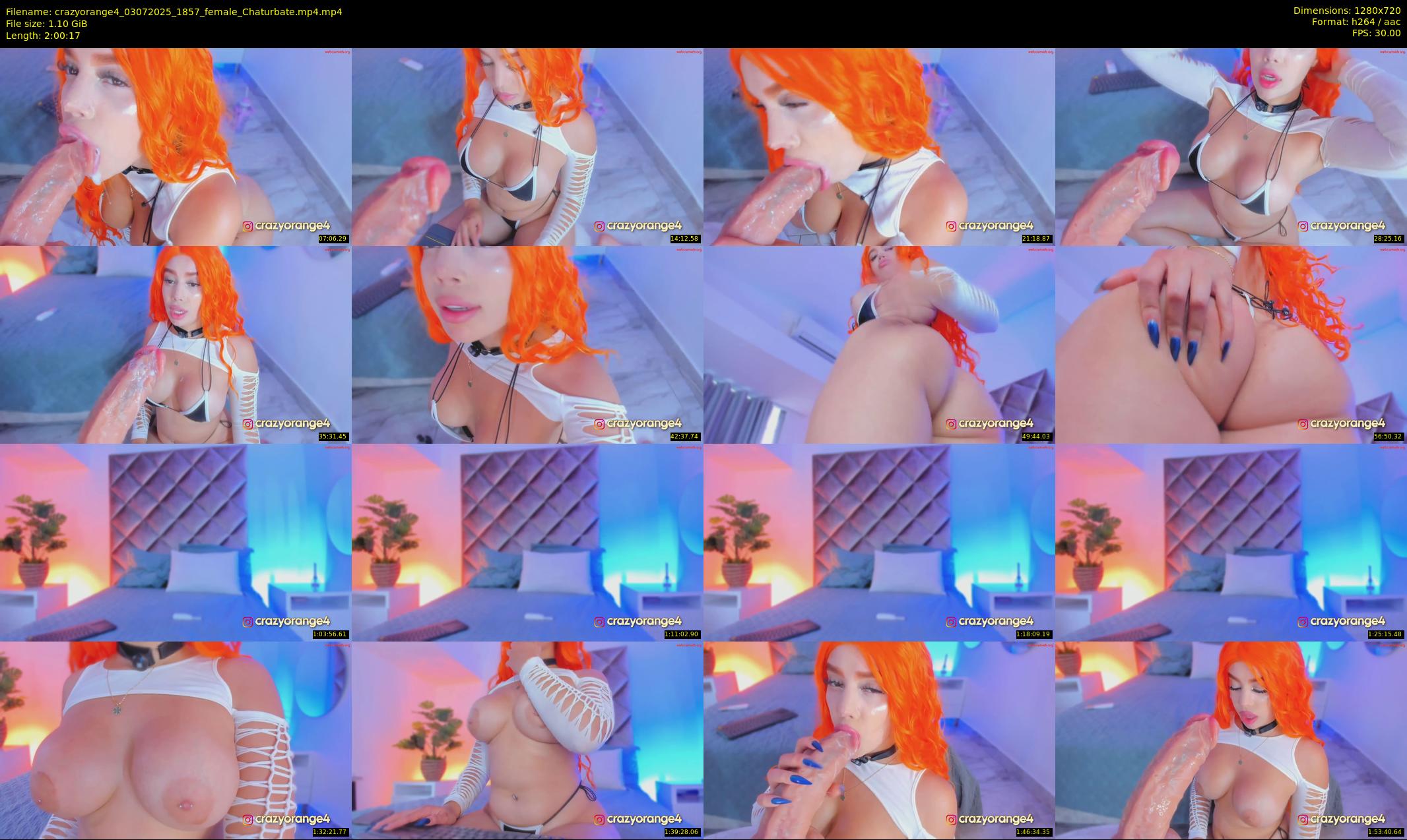 crazyorange4 — 121 minute Chaturbate female cam show recording, 720p, Jul 3, 2025
