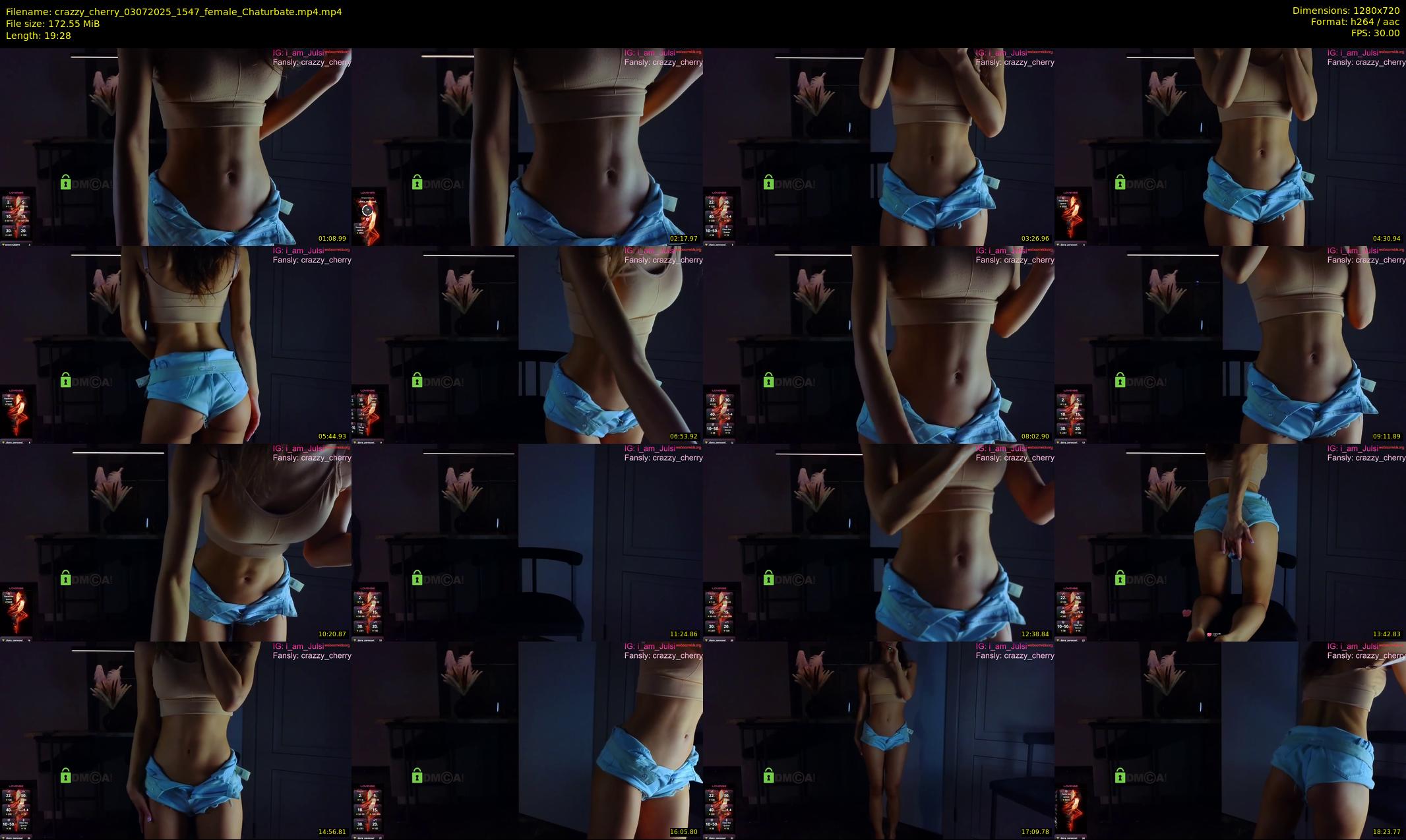 crazzy_cherry — 20 minute Chaturbate female cam show recording, 720p, Jul 3, 2025