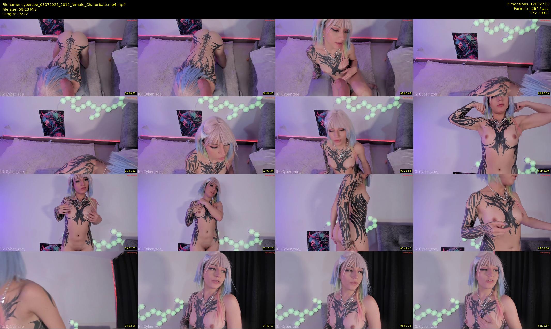 cyberzoe — 6 minute Chaturbate female cam show recording, 720p, Jul 3, 2025