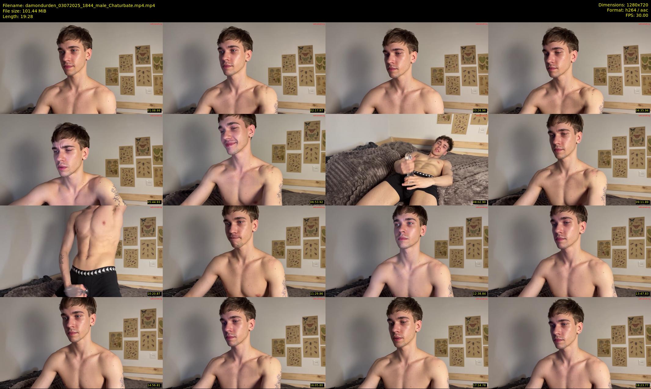 damondurden — 20 minute Chaturbate male cam show recording, 720p, Jul 3, 2025
