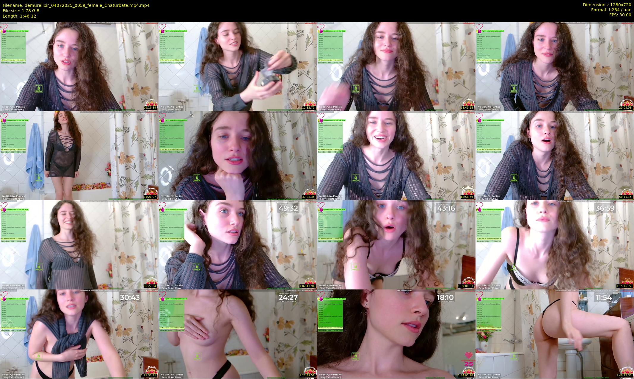 demurelixir — 107 minute Chaturbate female cam show recording, 720p, Jul 4, 2025