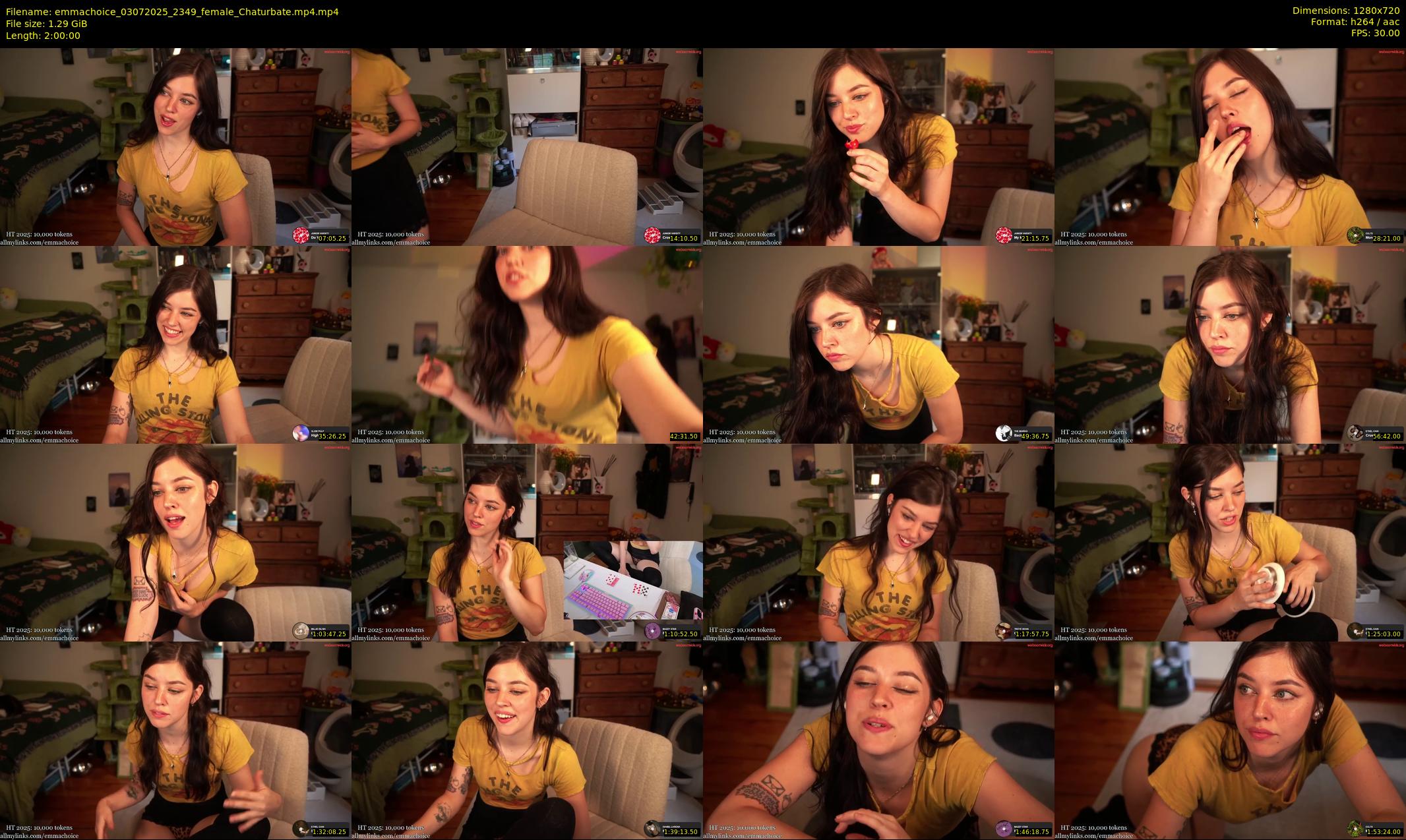 emmachoice — 120 minute Chaturbate female cam show recording, 720p, Jul 3, 2025