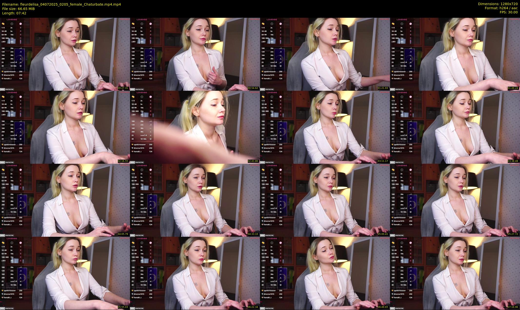 fleurdelisa — 8 minute Chaturbate female cam show recording, 720p, Jul 4, 2025