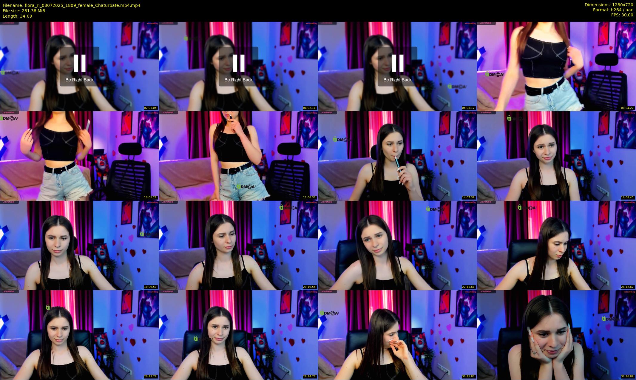 flora_ri — 35 minute Chaturbate female cam show recording, 720p, Jul 3, 2025