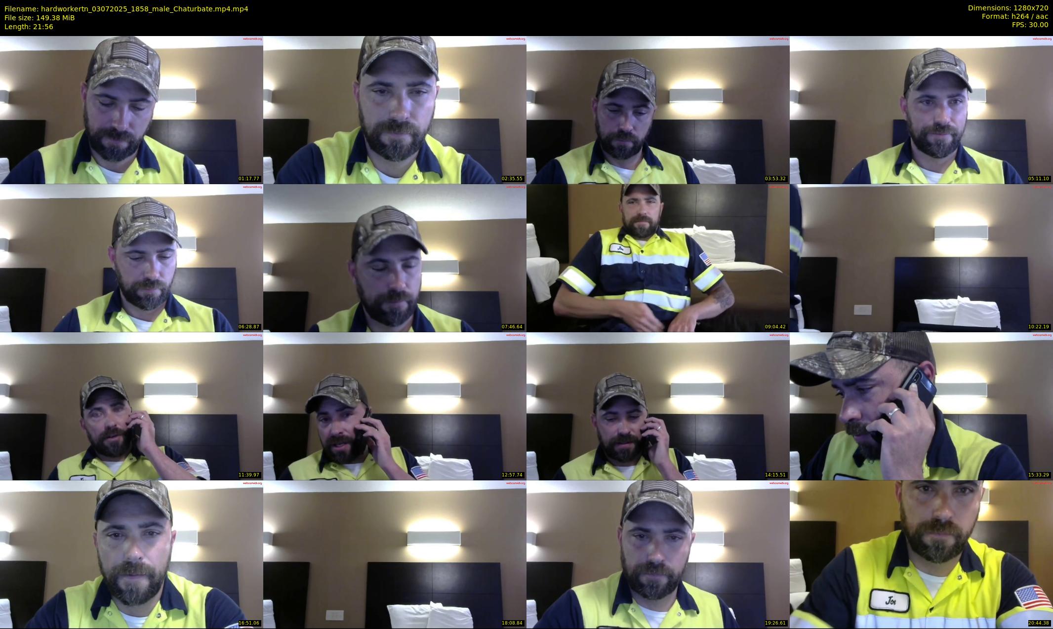 hardworkertn — 22 minute Chaturbate male cam show recording, 720p, Jul 3, 2025