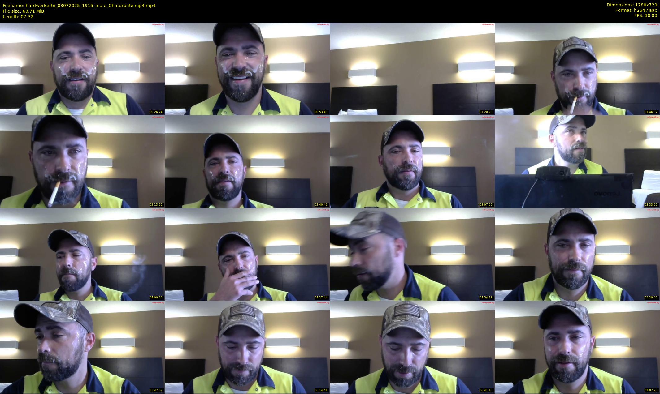 hardworkertn — 8 minute Chaturbate male cam show recording, 720p, Jul 3, 2025