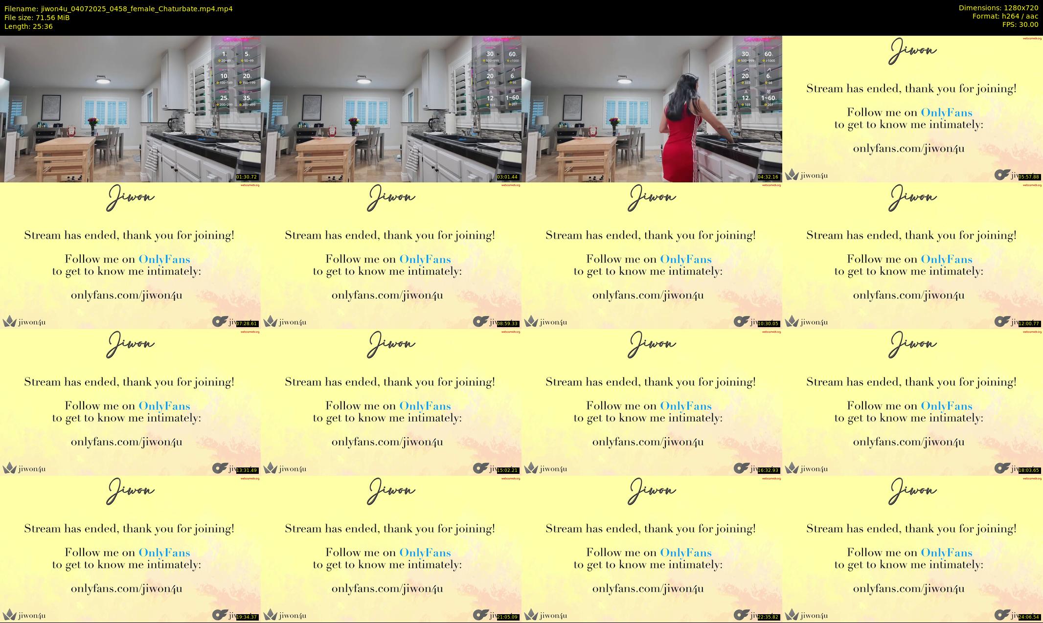 jiwon4u — 26 minute Chaturbate female cam show recording, 720p, Jul 4, 2025