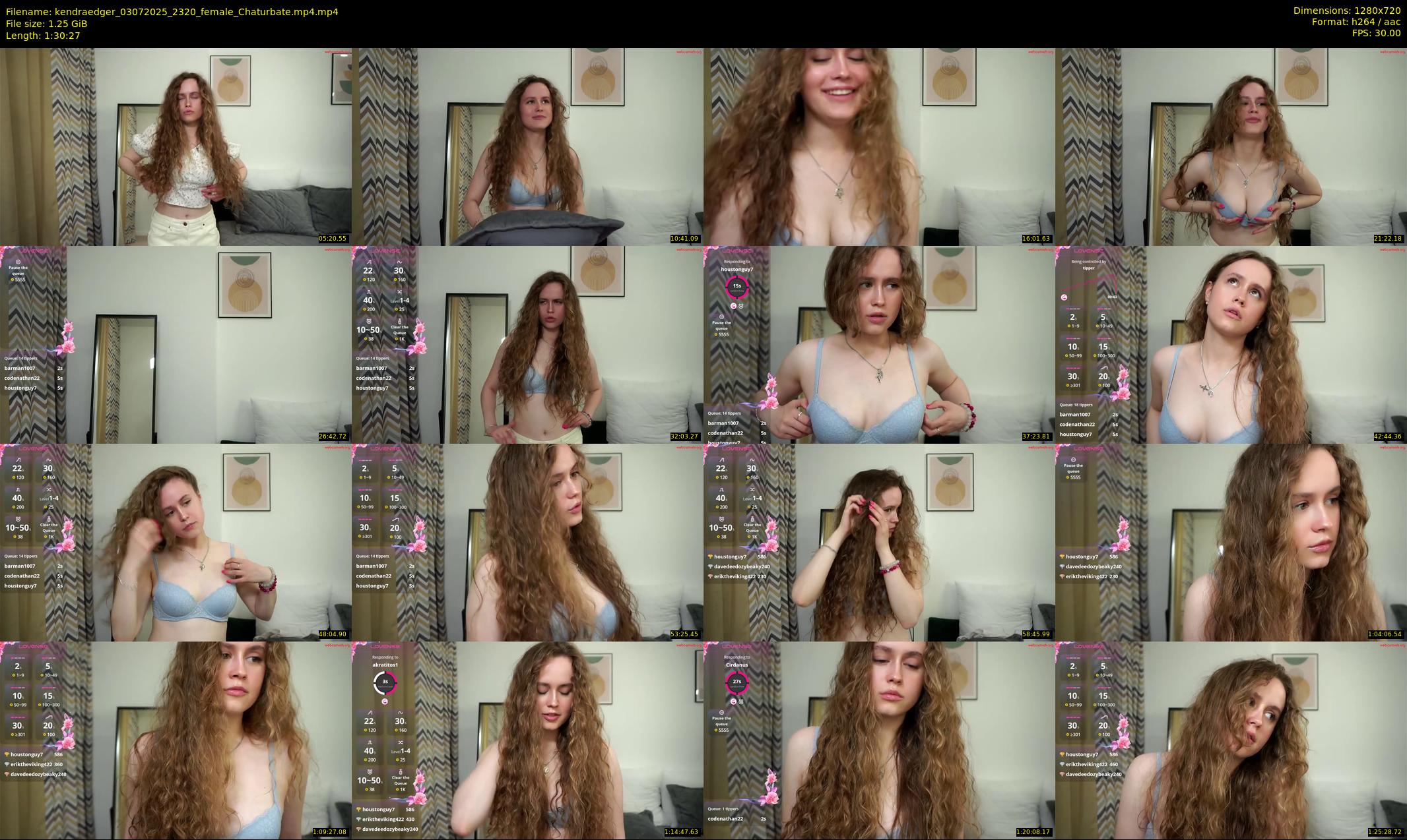 kendraedger — 91 minute Chaturbate female cam show recording, 720p, Jul 3, 2025