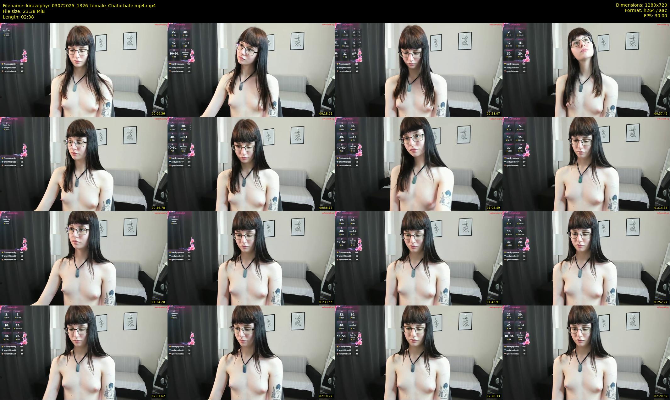 kirazephyr — 3 minute Chaturbate female cam show recording, 720p, Jul 3, 2025