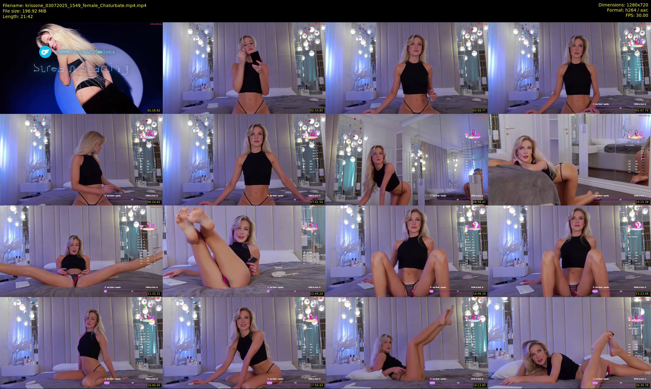 krissone — 22 minute Chaturbate female cam show recording, 720p, Jul 3, 2025