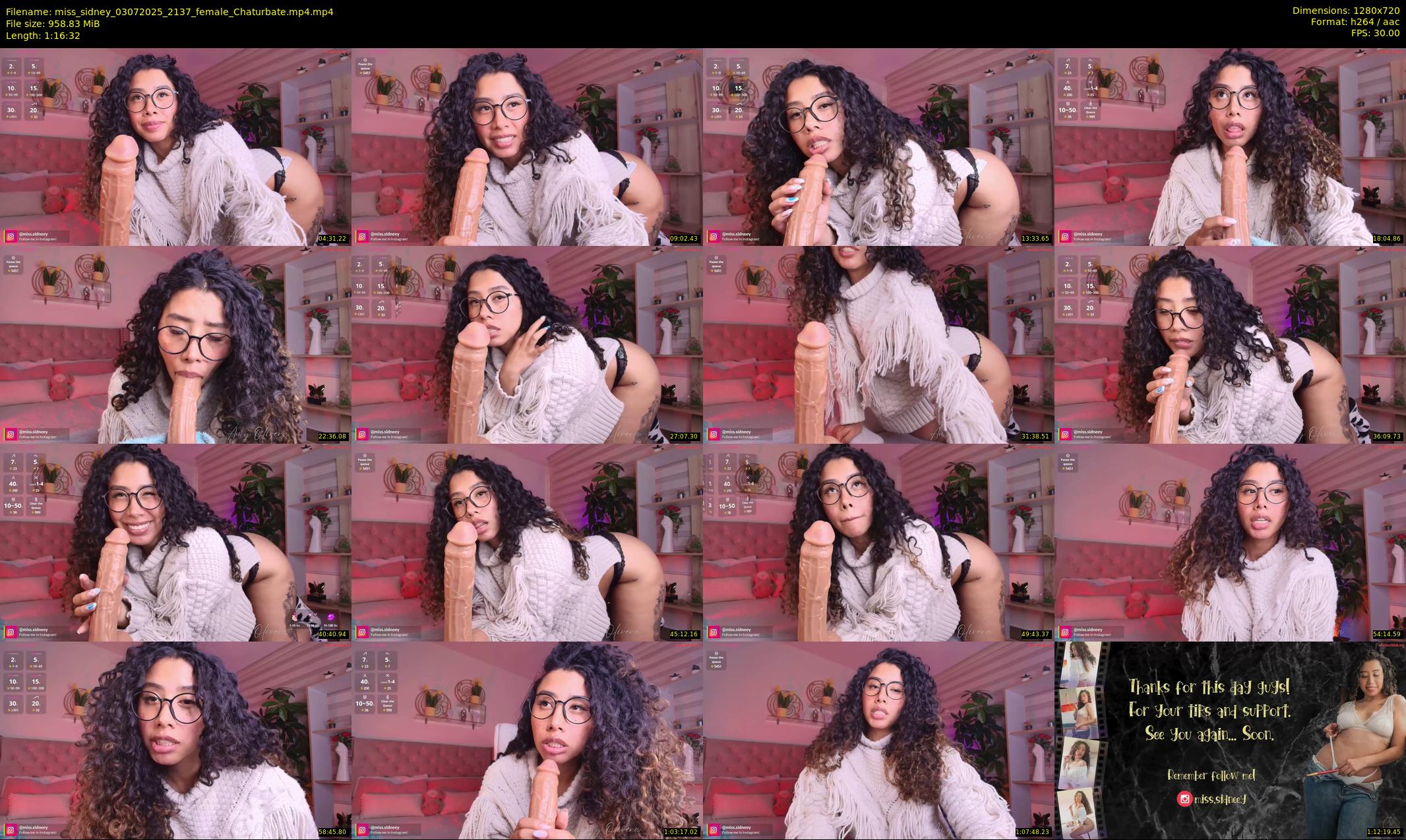 miss_sidney — 77 minute Chaturbate female cam show recording, 720p, Jul 3, 2025