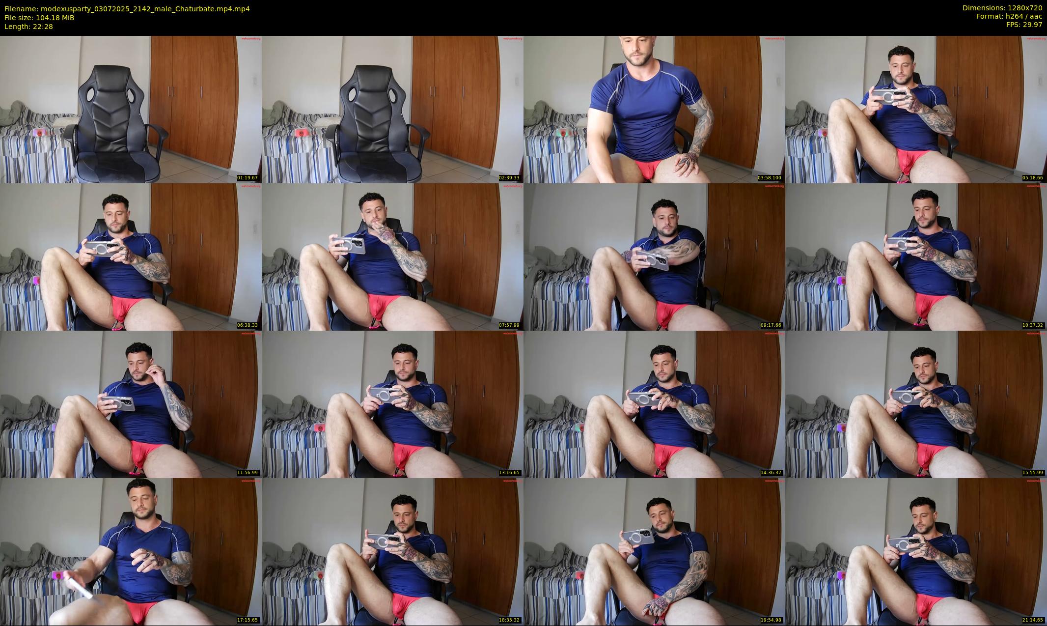 modexusparty — 23 minute Chaturbate male cam show recording, 720p, Jul 3, 2025