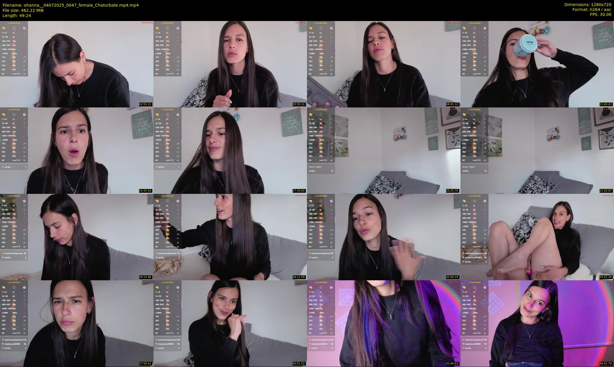 ohanna_ — 50 minute Chaturbate female cam show recording, 720p, Jul 4, 2025