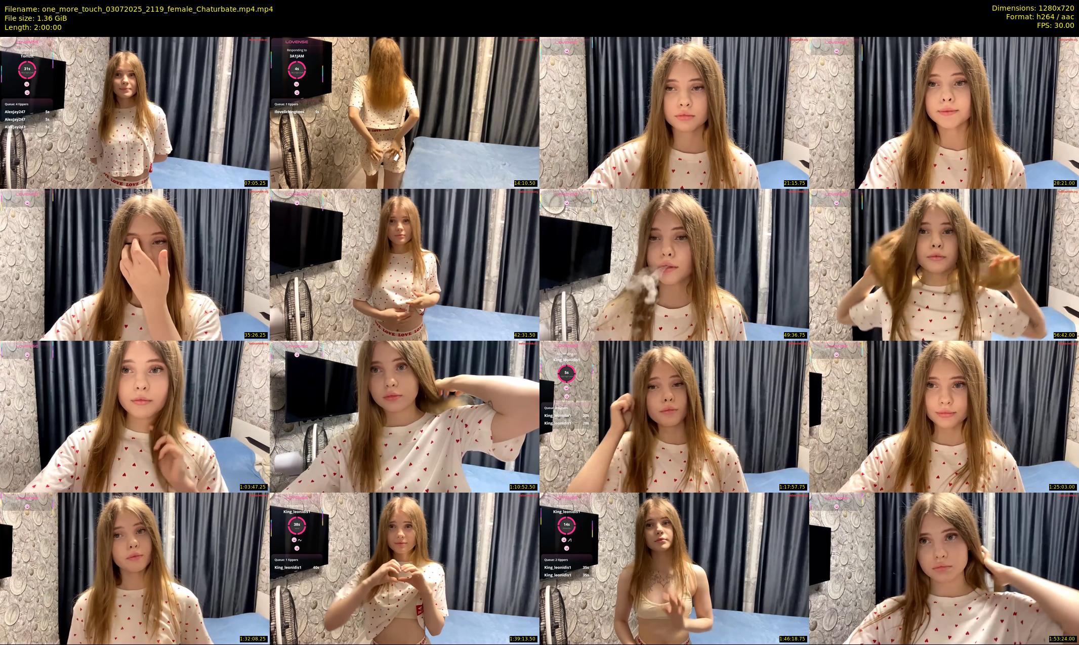 one_more_touch — 120 minute Chaturbate female cam show recording, 720p, Jul 3, 2025