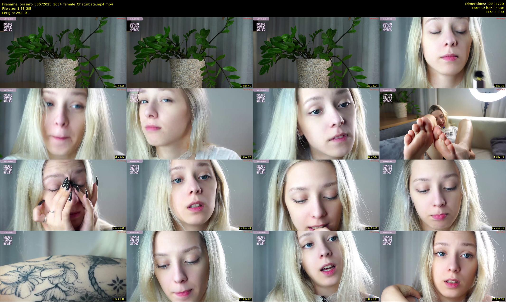 orasaro — 121 minute Chaturbate female cam show recording, 720p, Jul 3, 2025