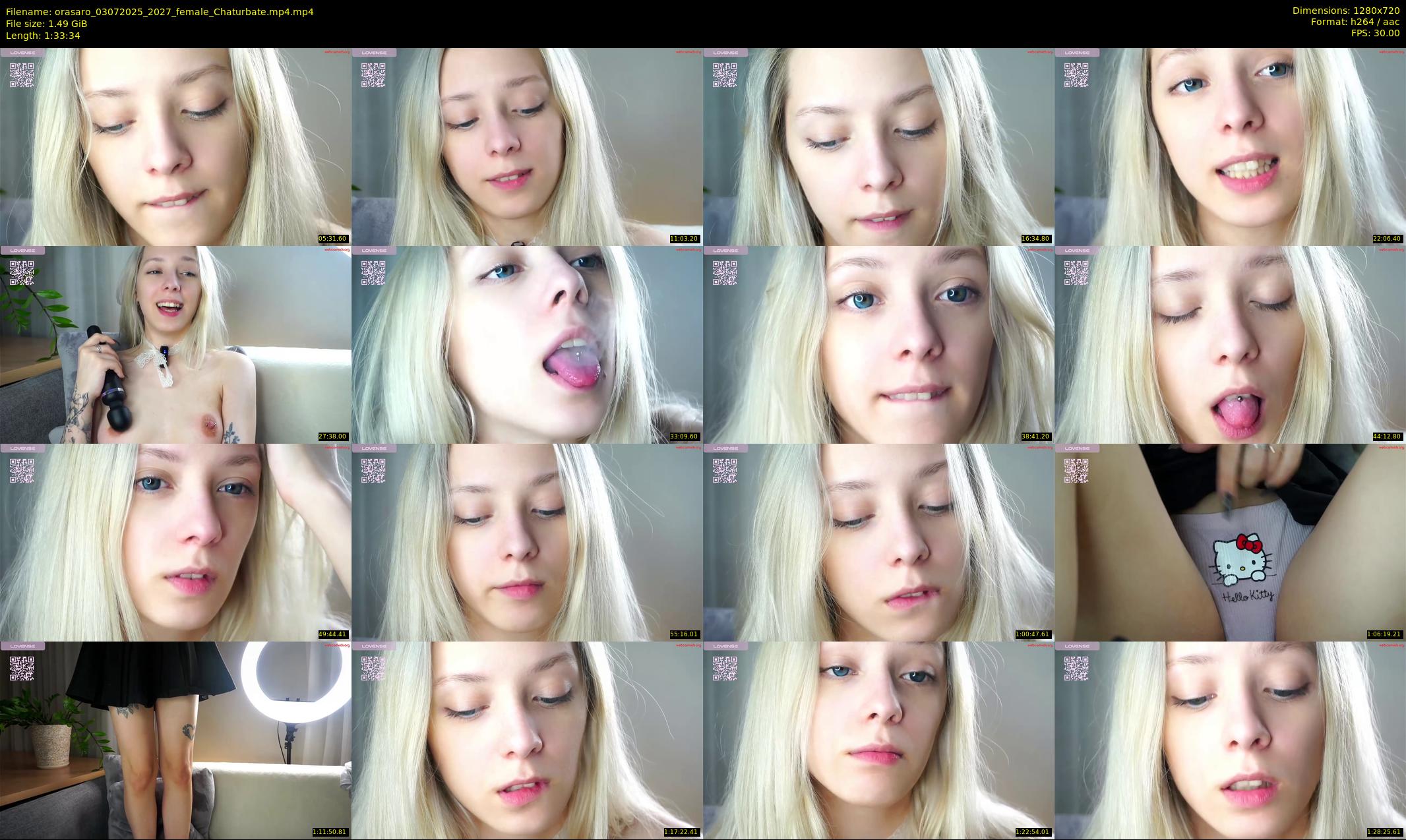orasaro — 94 minute Chaturbate female cam show recording, 720p, Jul 3, 2025