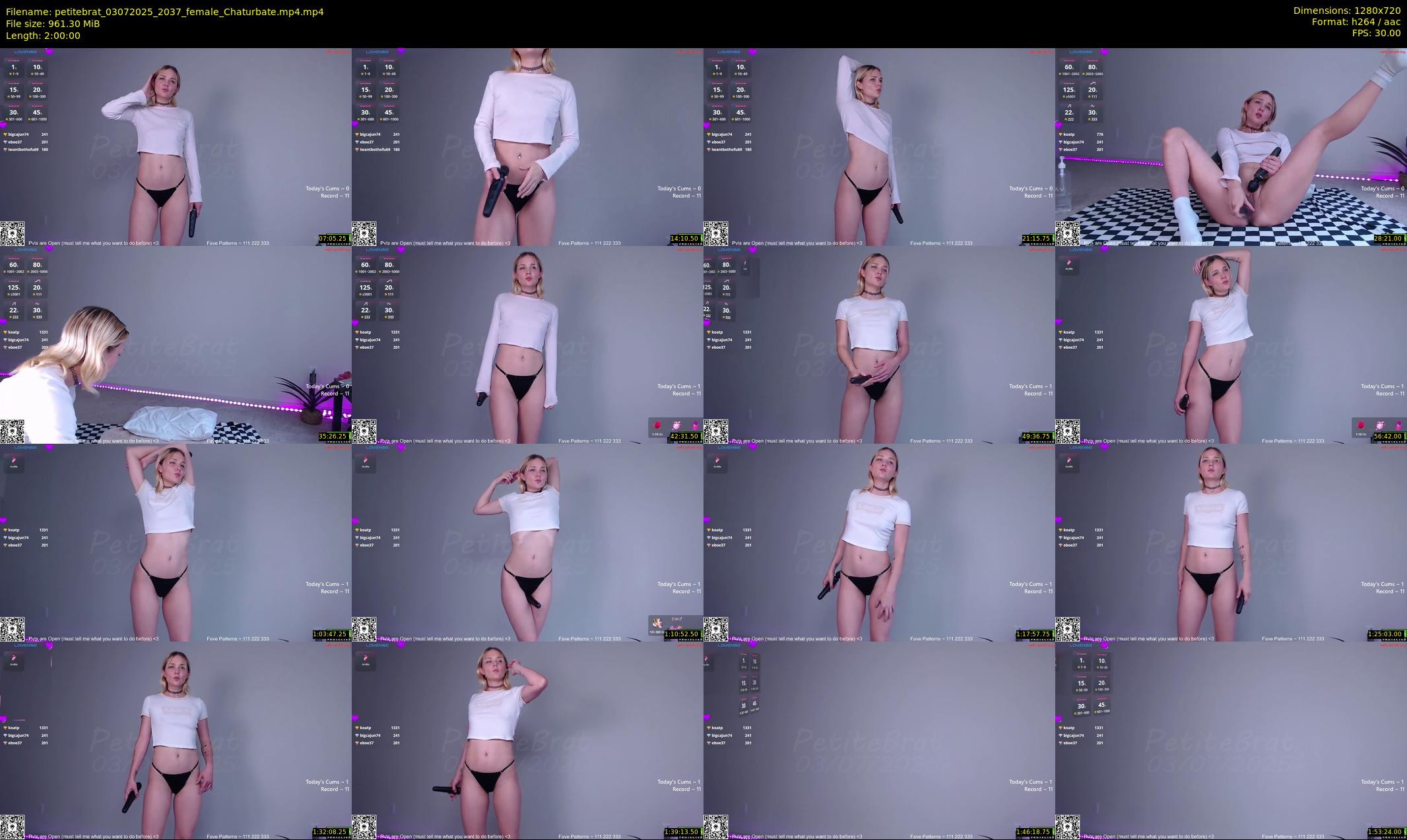 petitebrat — 120 minute Chaturbate female cam show recording, 720p, Jul 3, 2025