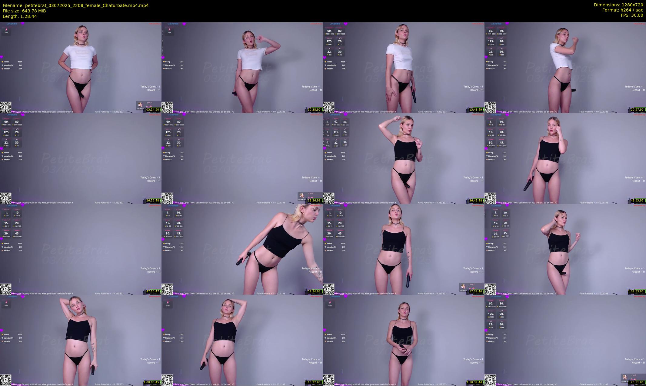 petitebrat — 89 minute Chaturbate female cam show recording, 720p, Jul 3, 2025