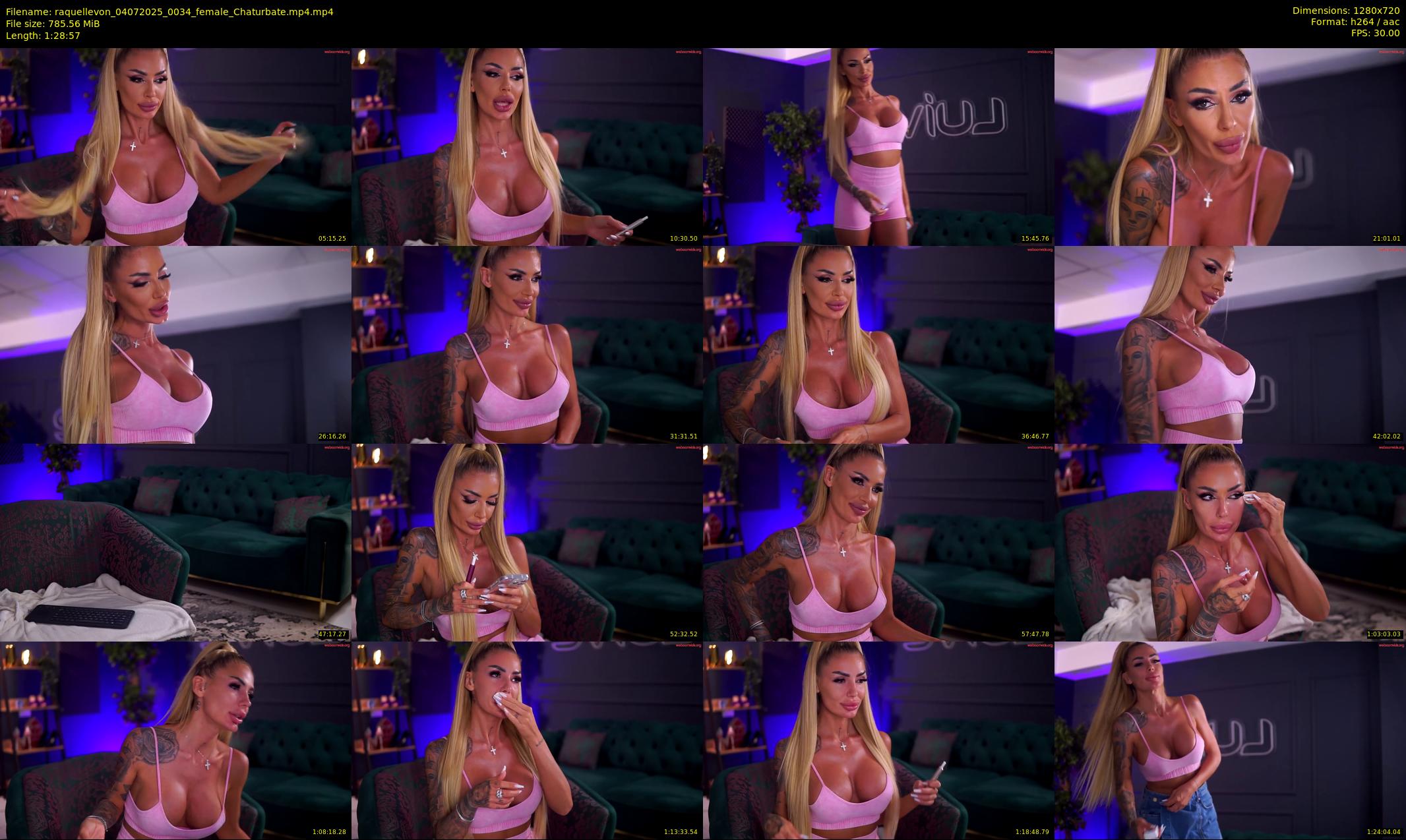 raquellevon — 89 minute Chaturbate female cam show recording, 720p, Jul 4, 2025