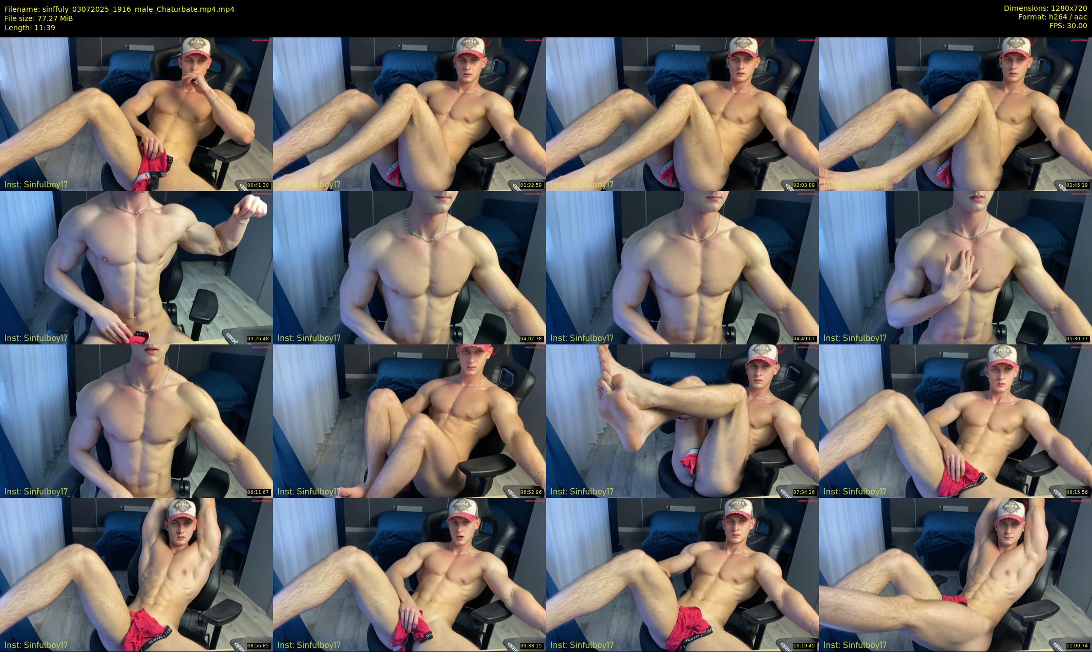 sinffuly — 12 minute Chaturbate male cam show recording, 720p, Jul 3, 2025